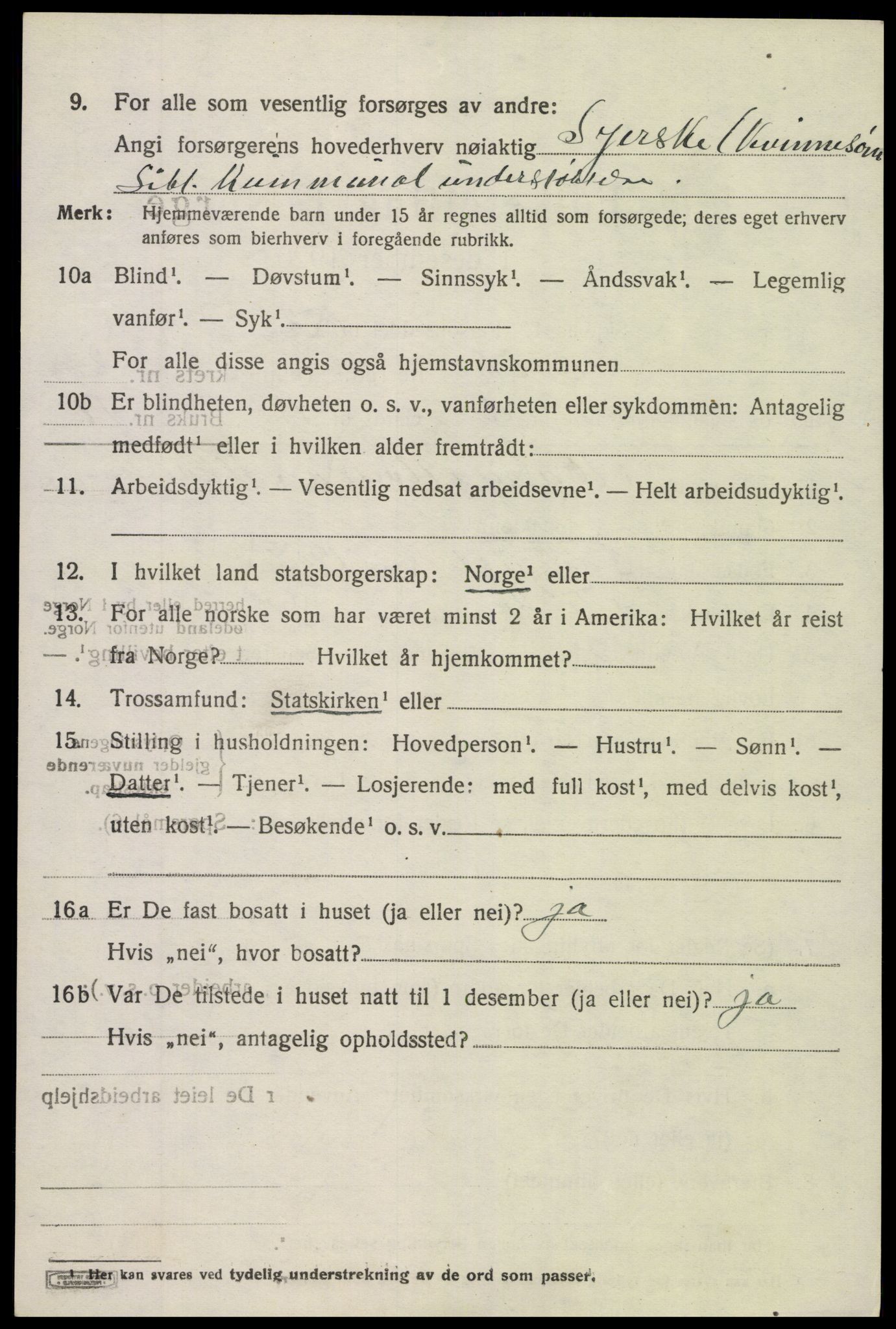 SAK, Folketelling 1920 for 0914 Holt herred, 1920, s. 2099