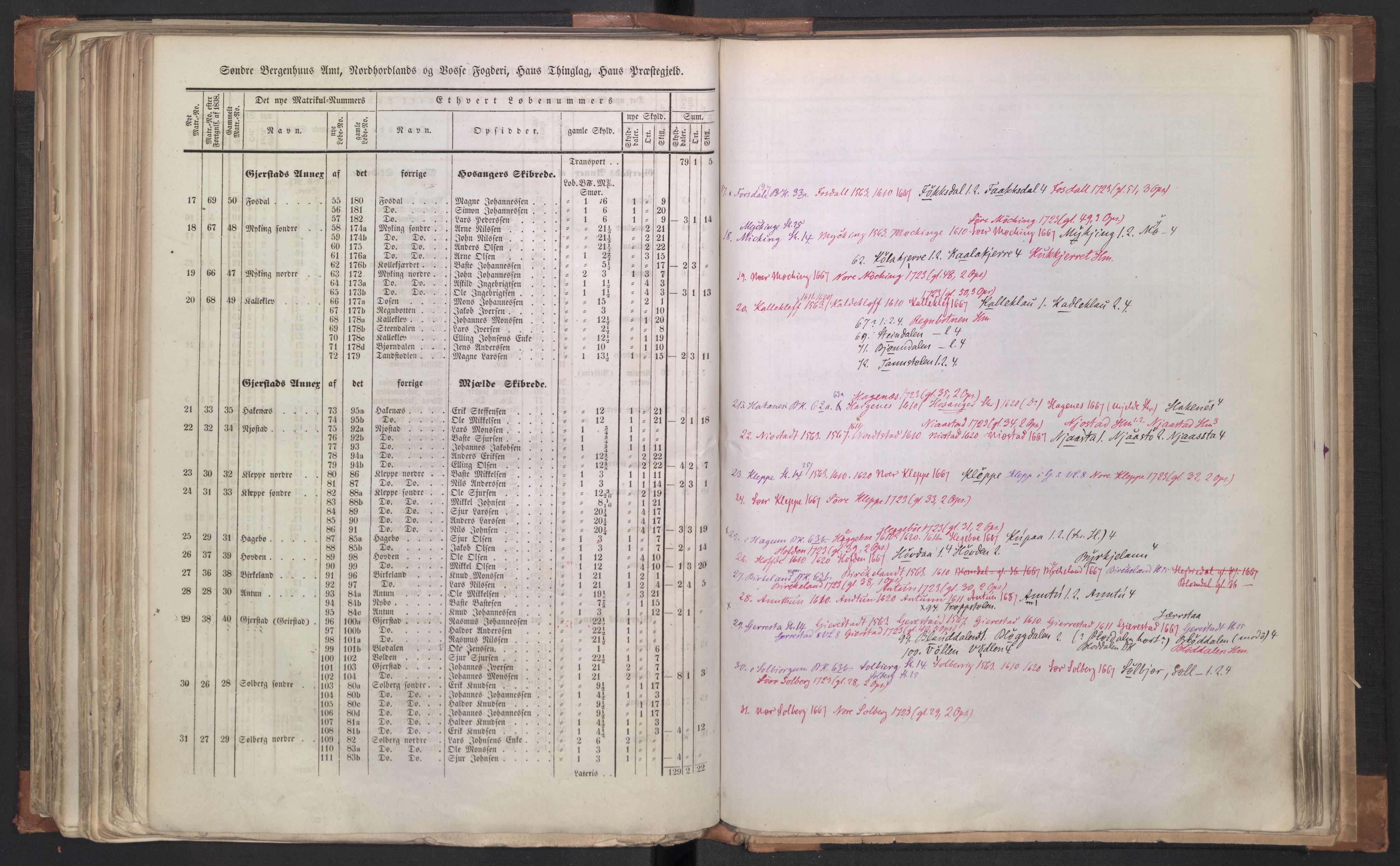 Rygh, AV/RA-PA-0034/F/Fb/L0011: Matrikkelen for 1838 - Søndre Bergenhus amt (Hordaaland fylke), 1838