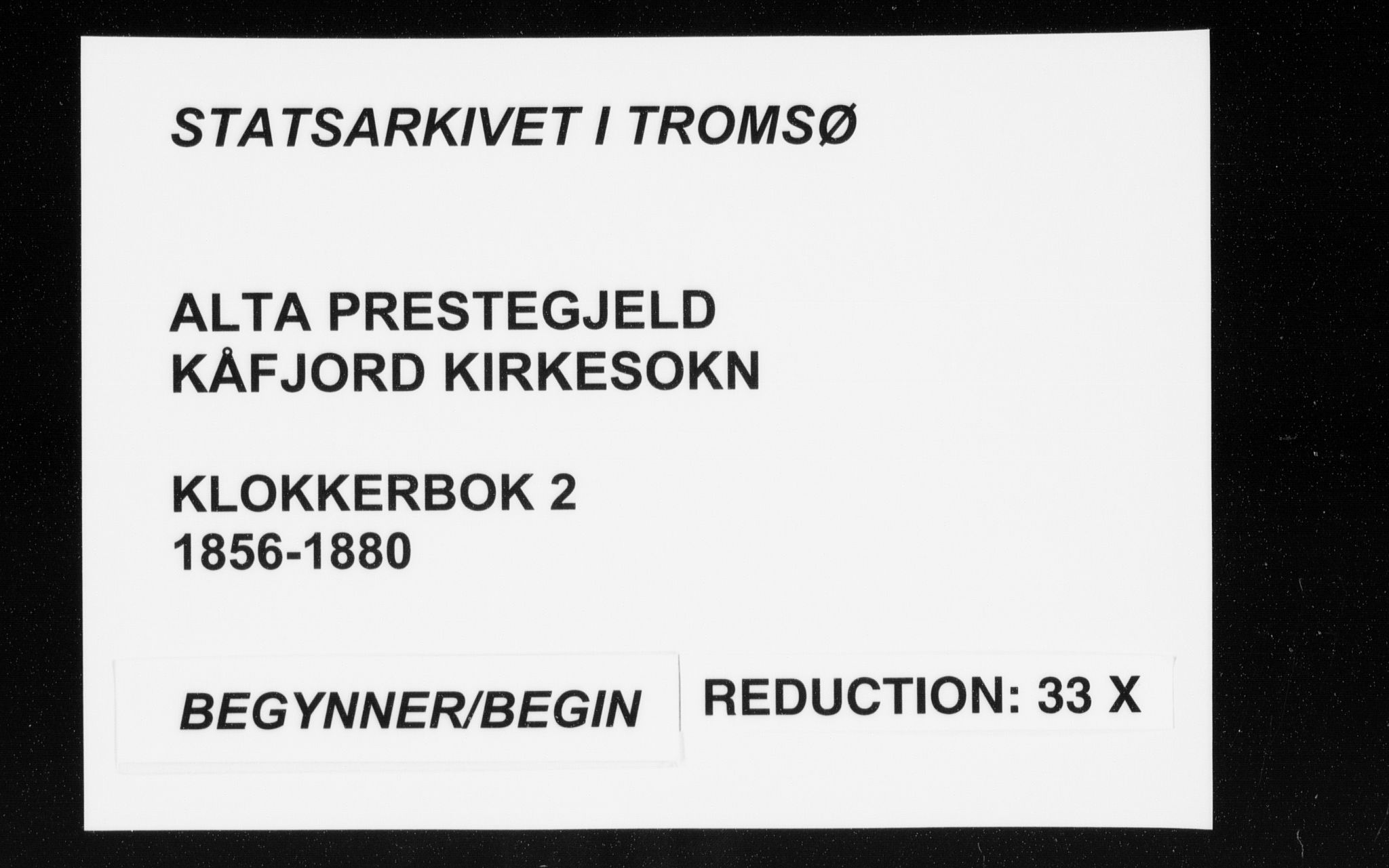 Alta sokneprestkontor, SATØ/S-1338/H/Hb/L0002.klokk: Klokkerbok nr. 2, 1856-1880