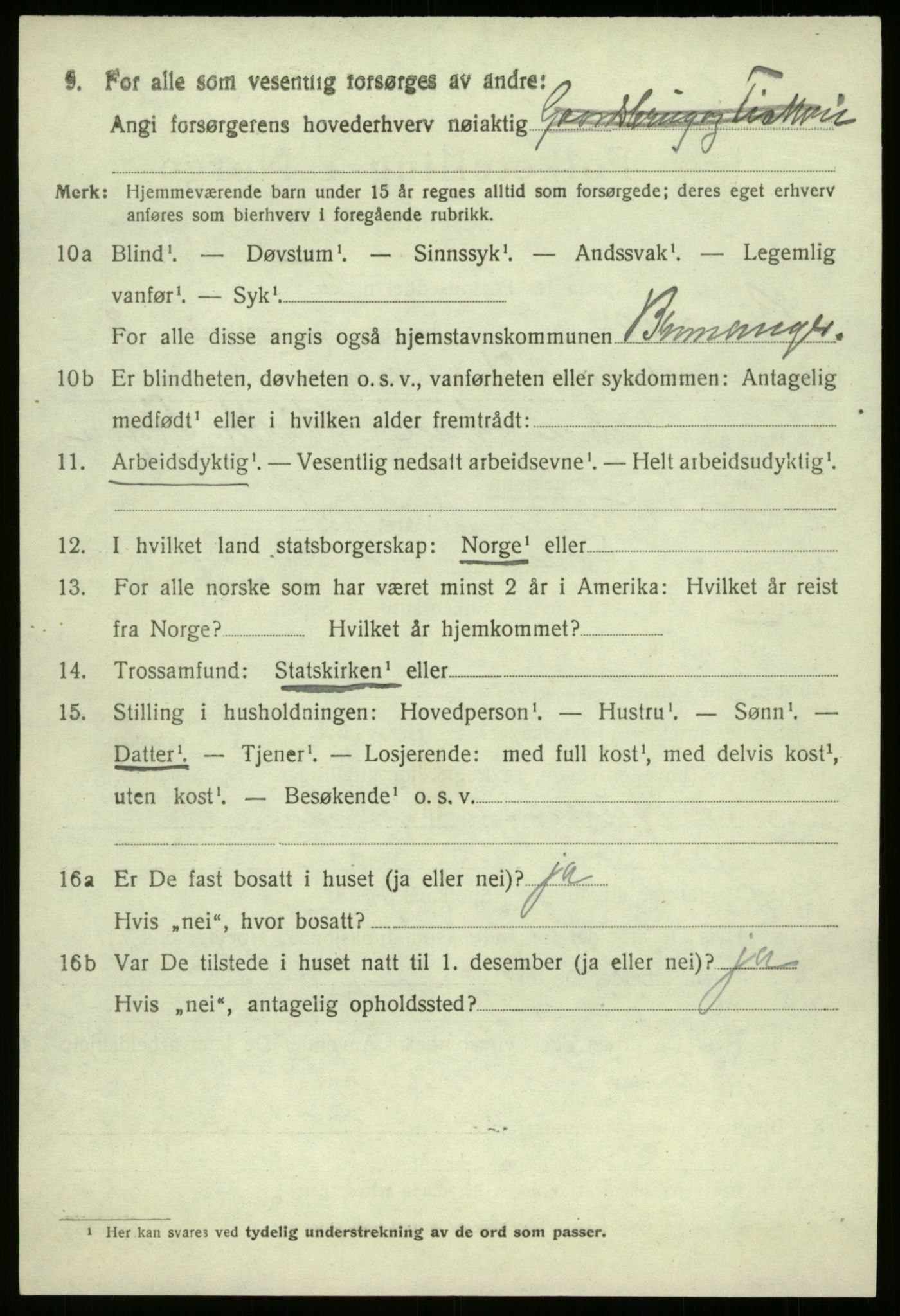 SAB, Folketelling 1920 for 1438 Bremanger herred, 1920, s. 2015