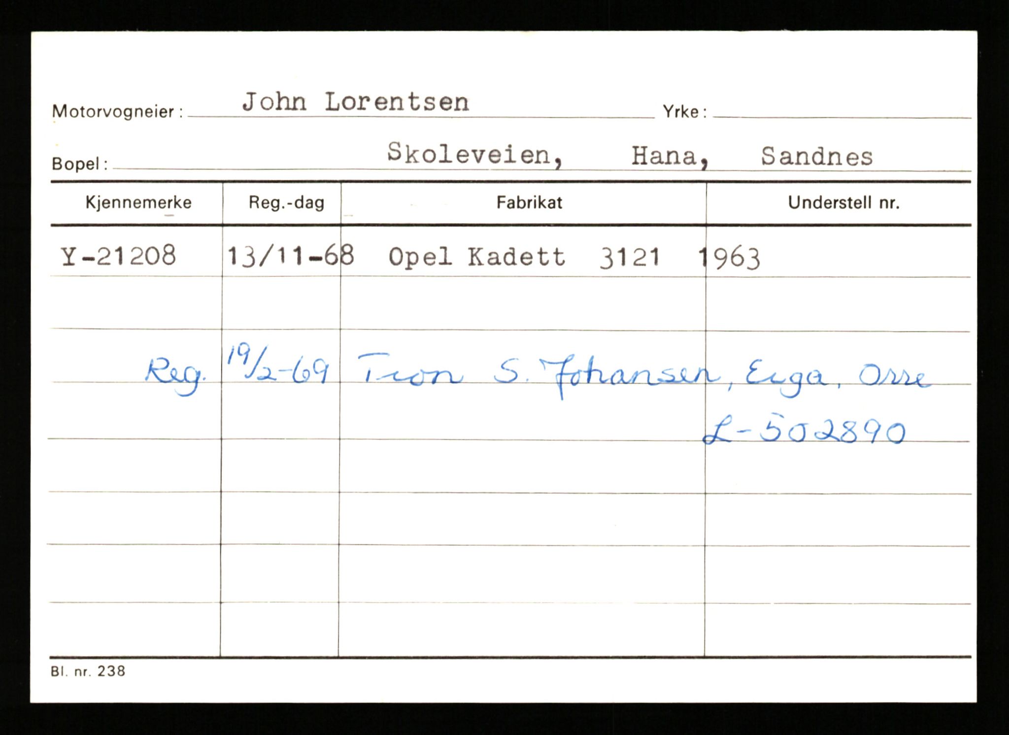 Stavanger trafikkstasjon, SAST/A-101942/0/G/L0004: Registreringsnummer: 15497 - 22957, 1930-1971, s. 2612