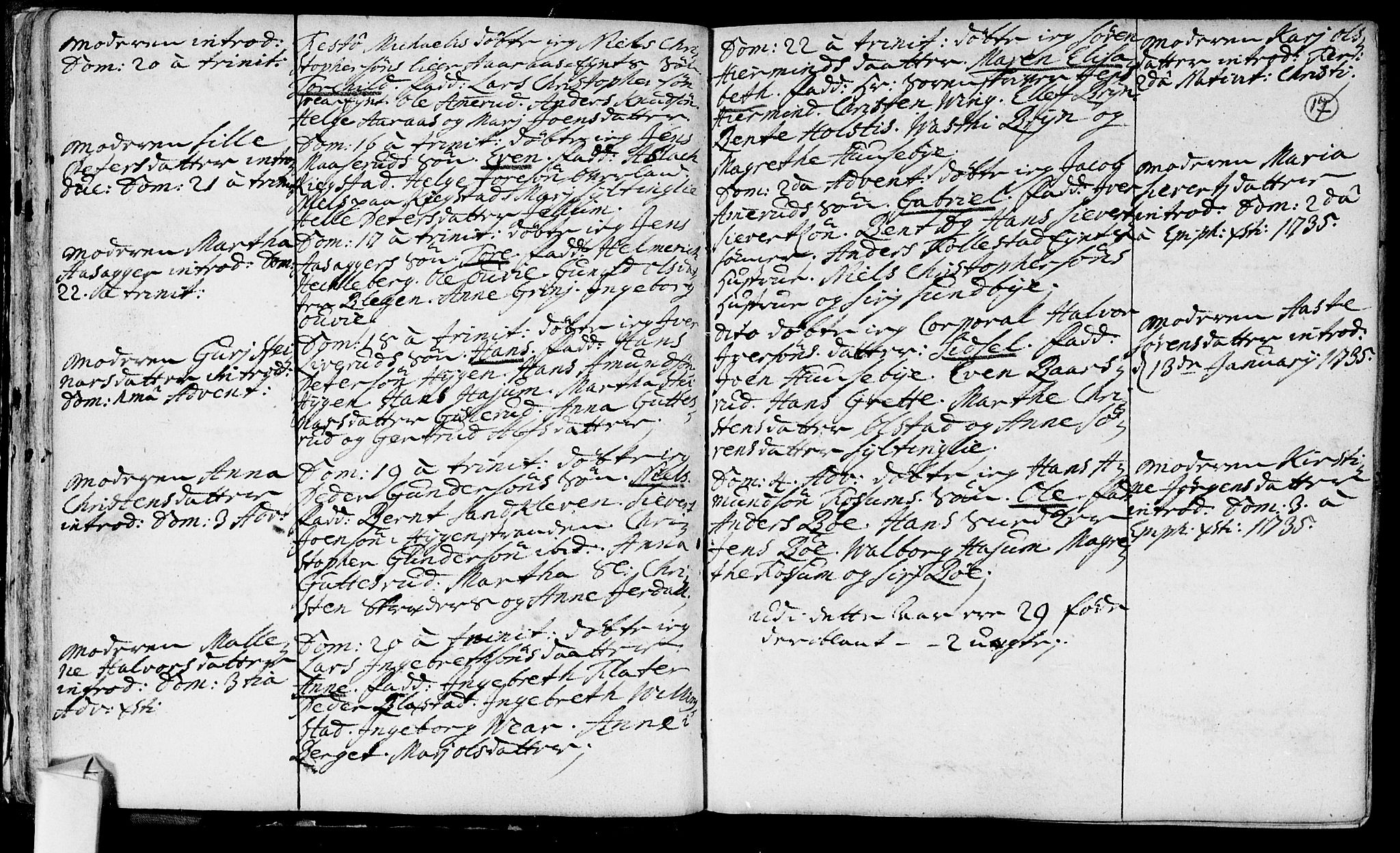 Røyken kirkebøker, SAKO/A-241/F/Fa/L0002: Ministerialbok nr. 2, 1731-1782, s. 17