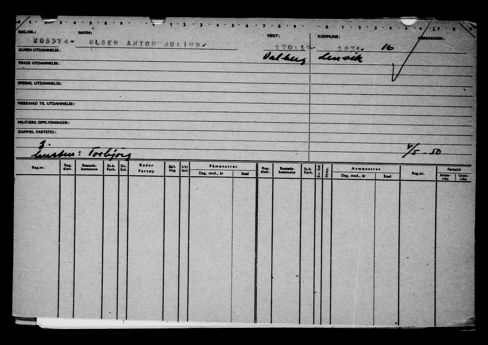 Direktoratet for sjømenn, AV/RA-S-3545/G/Gb/L0145: Hovedkort, 1917, s. 324