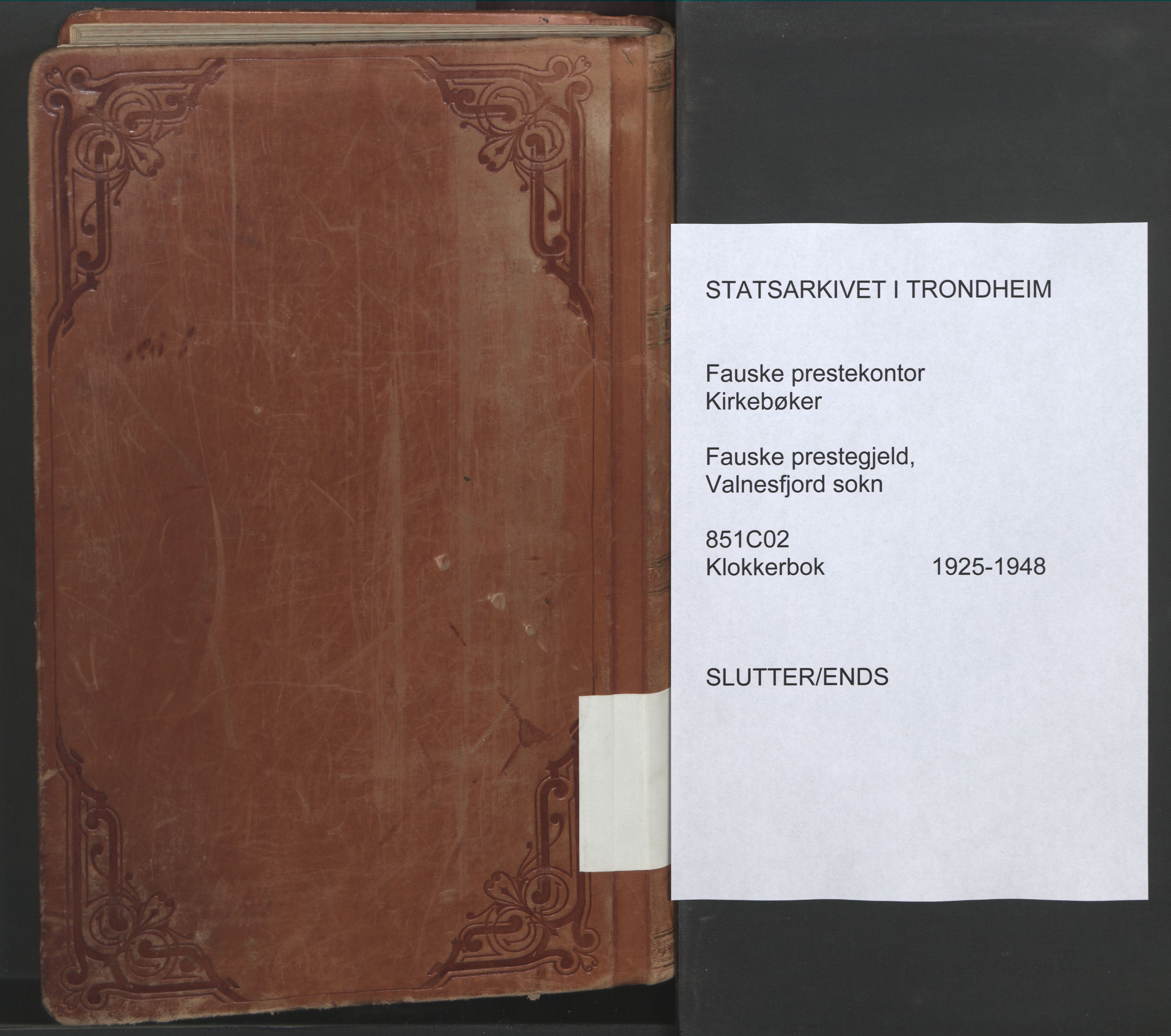 Ministerialprotokoller, klokkerbøker og fødselsregistre - Nordland, AV/SAT-A-1459/851/L0727: Klokkerbok nr. 851C02, 1925-1948