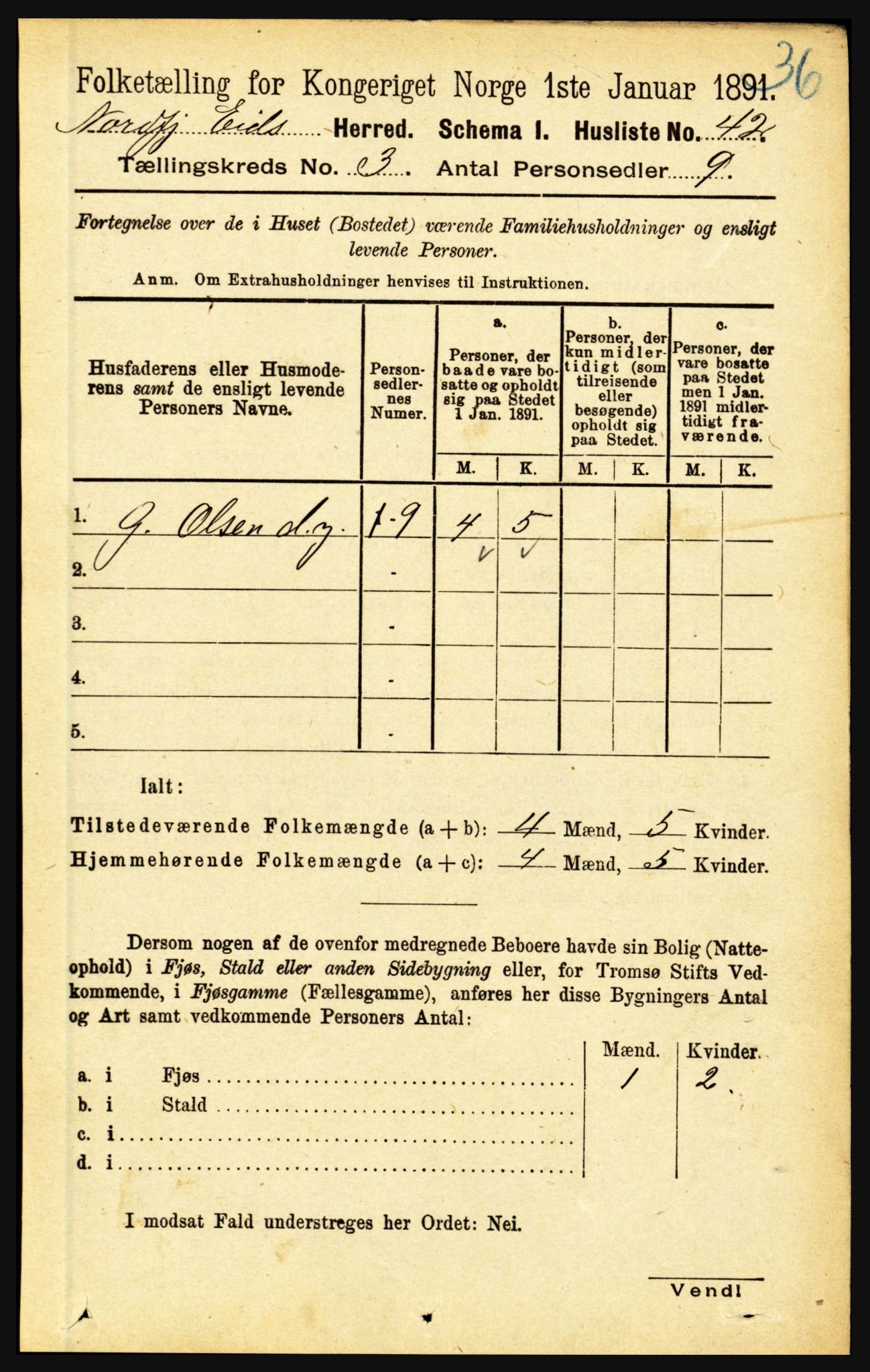 RA, Folketelling 1891 for 1443 Eid herred, 1891, s. 529