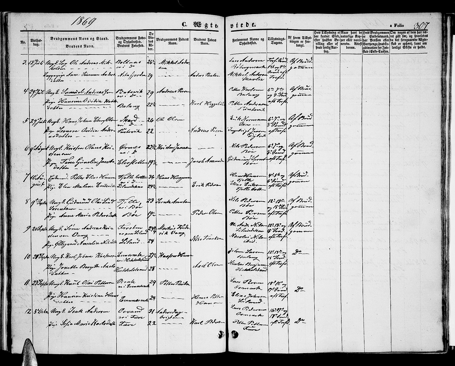 Ministerialprotokoller, klokkerbøker og fødselsregistre - Nordland, AV/SAT-A-1459/863/L0912: Klokkerbok nr. 863C02, 1858-1876, s. 307