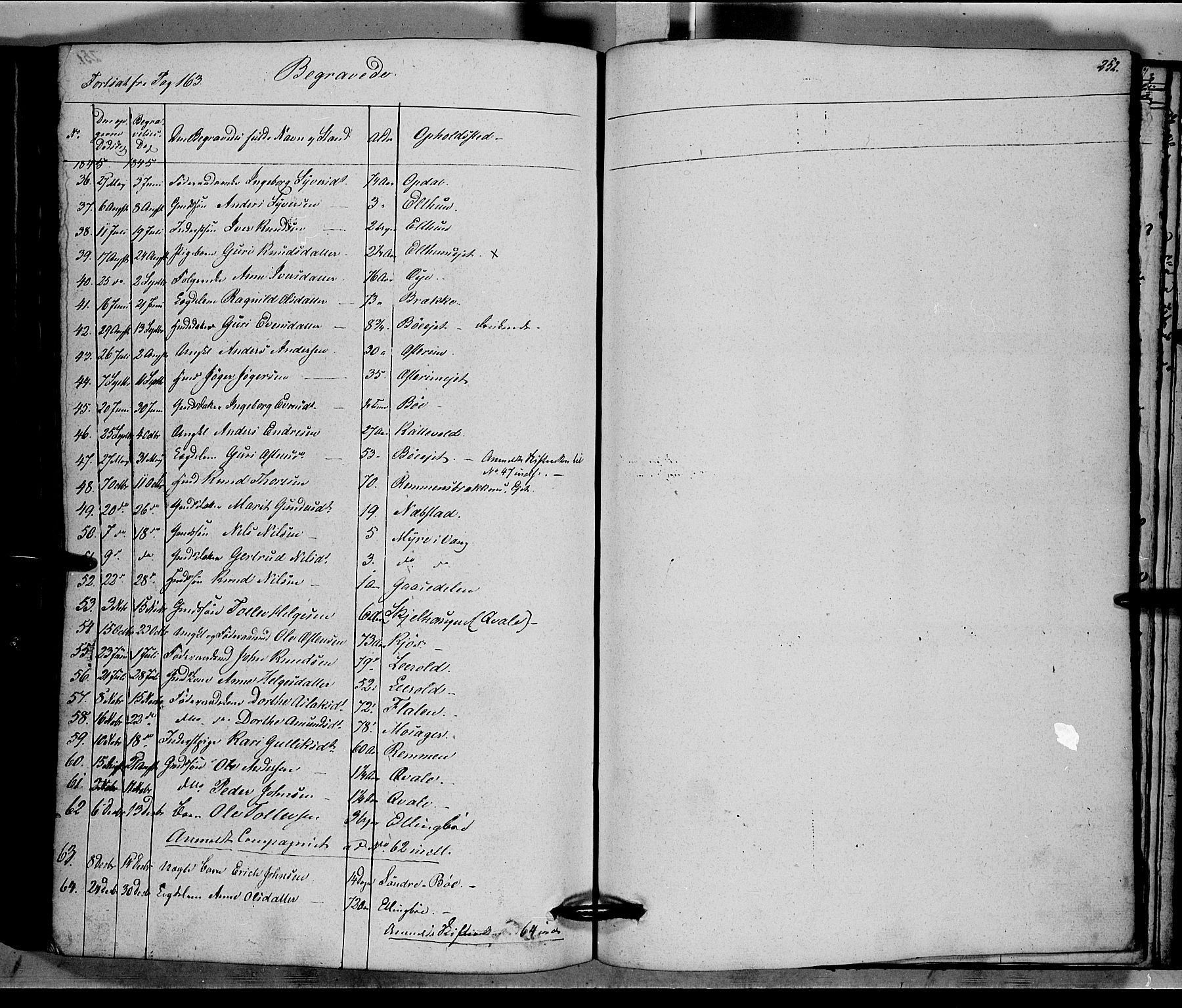 Vang prestekontor, Valdres, AV/SAH-PREST-140/H/Ha/L0005: Ministerialbok nr. 5, 1831-1845, s. 252