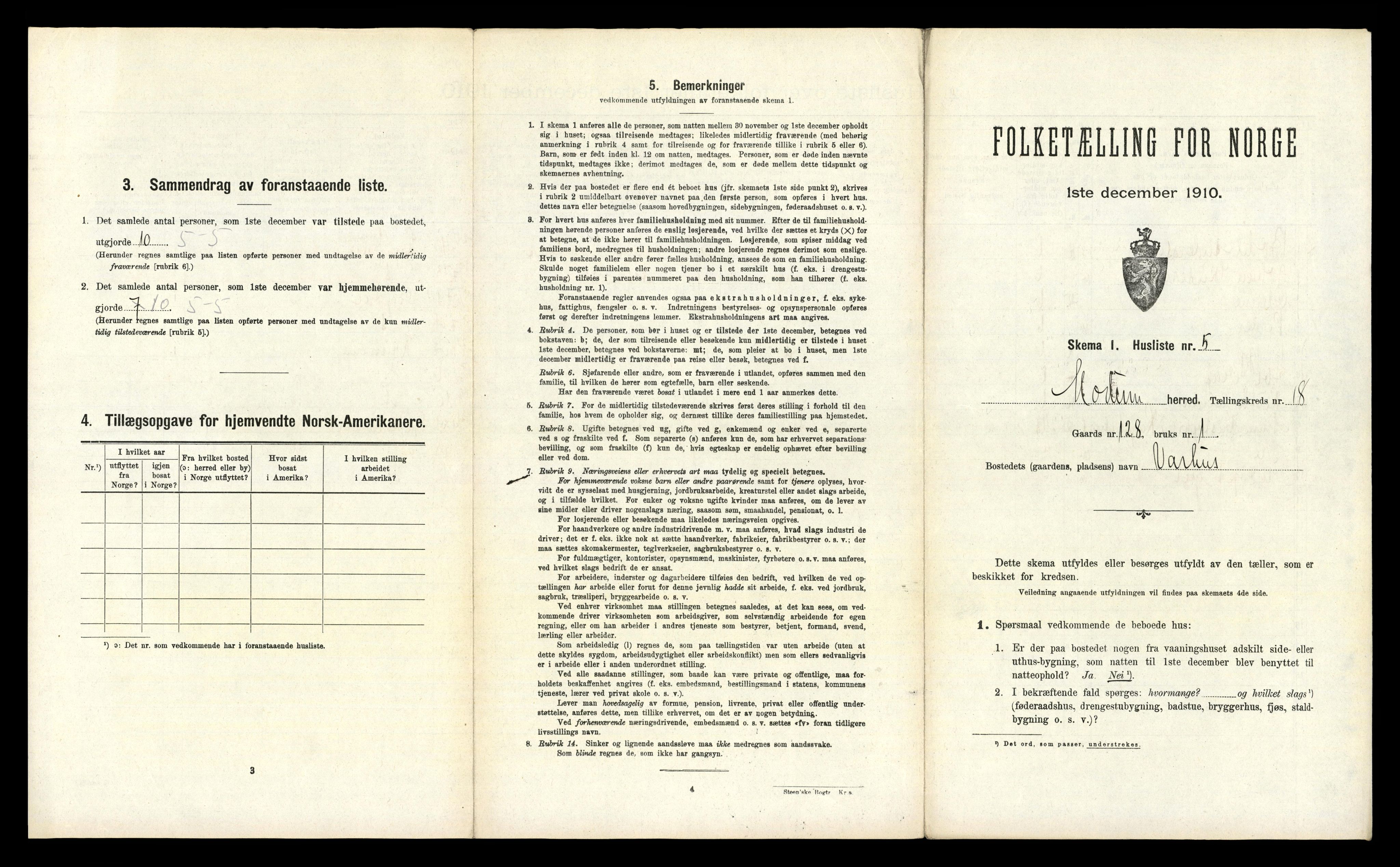 RA, Folketelling 1910 for 0623 Modum herred, 1910, s. 3032