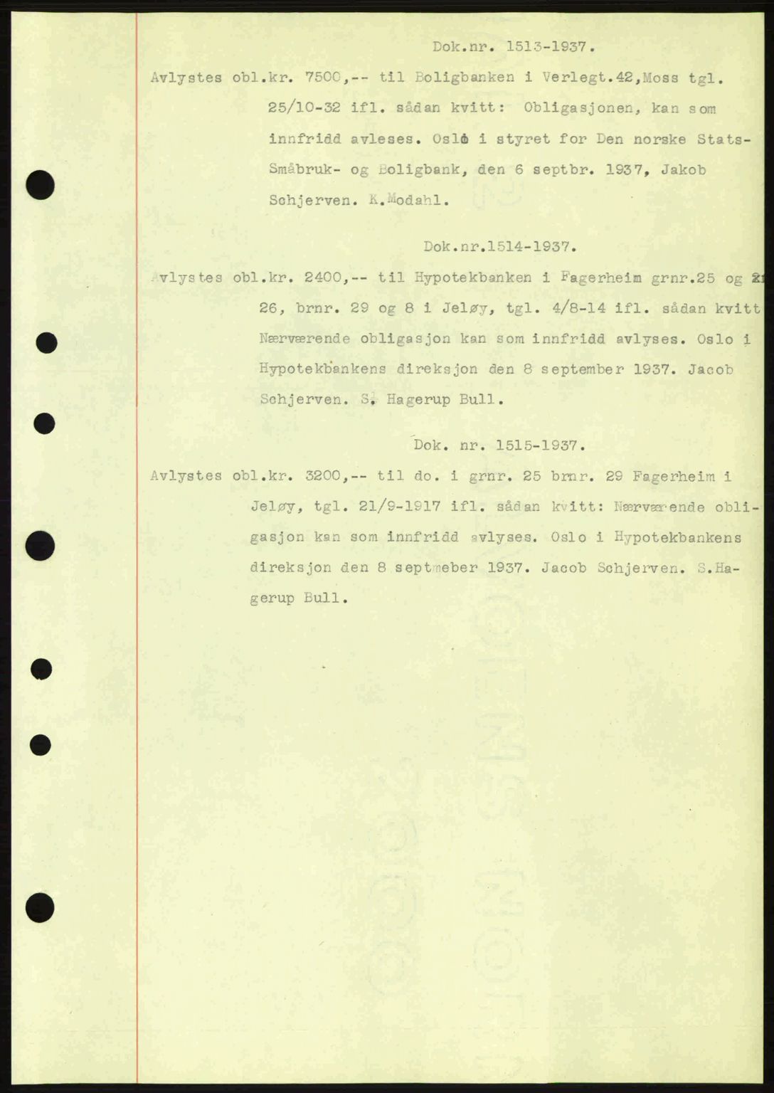 Moss sorenskriveri, SAO/A-10168: Pantebok nr. B4, 1937-1938, Dagboknr: 1513/1937