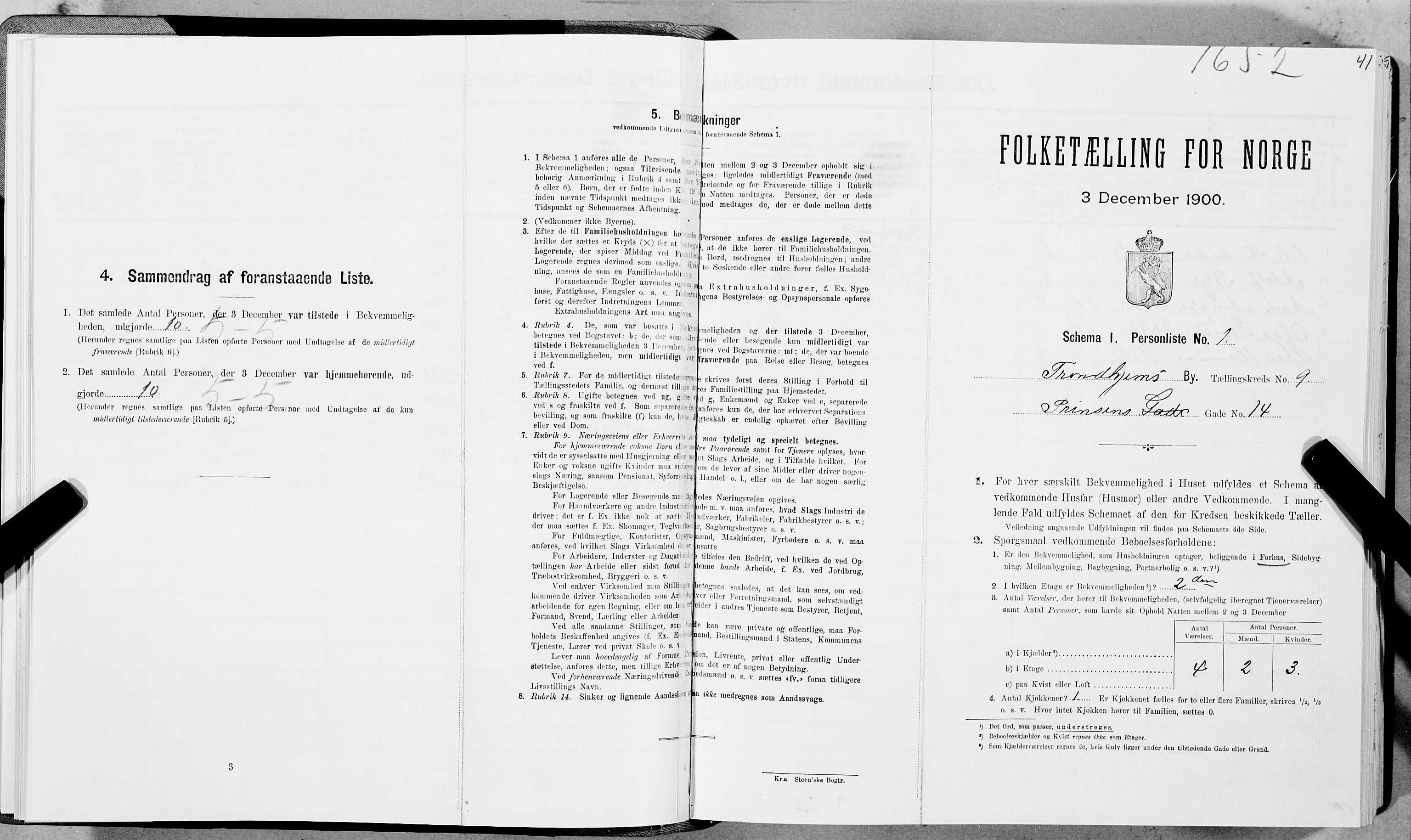 SAT, Folketelling 1900 for 1601 Trondheim kjøpstad, 1900, s. 1526