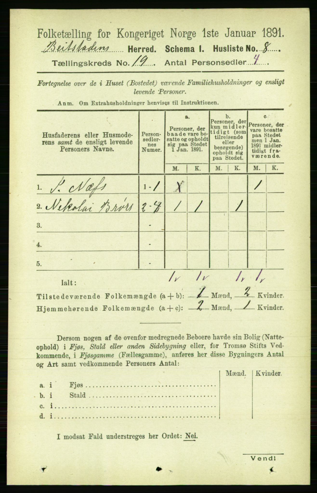 RA, Folketelling 1891 for 1727 Beitstad herred, 1891, s. 4778