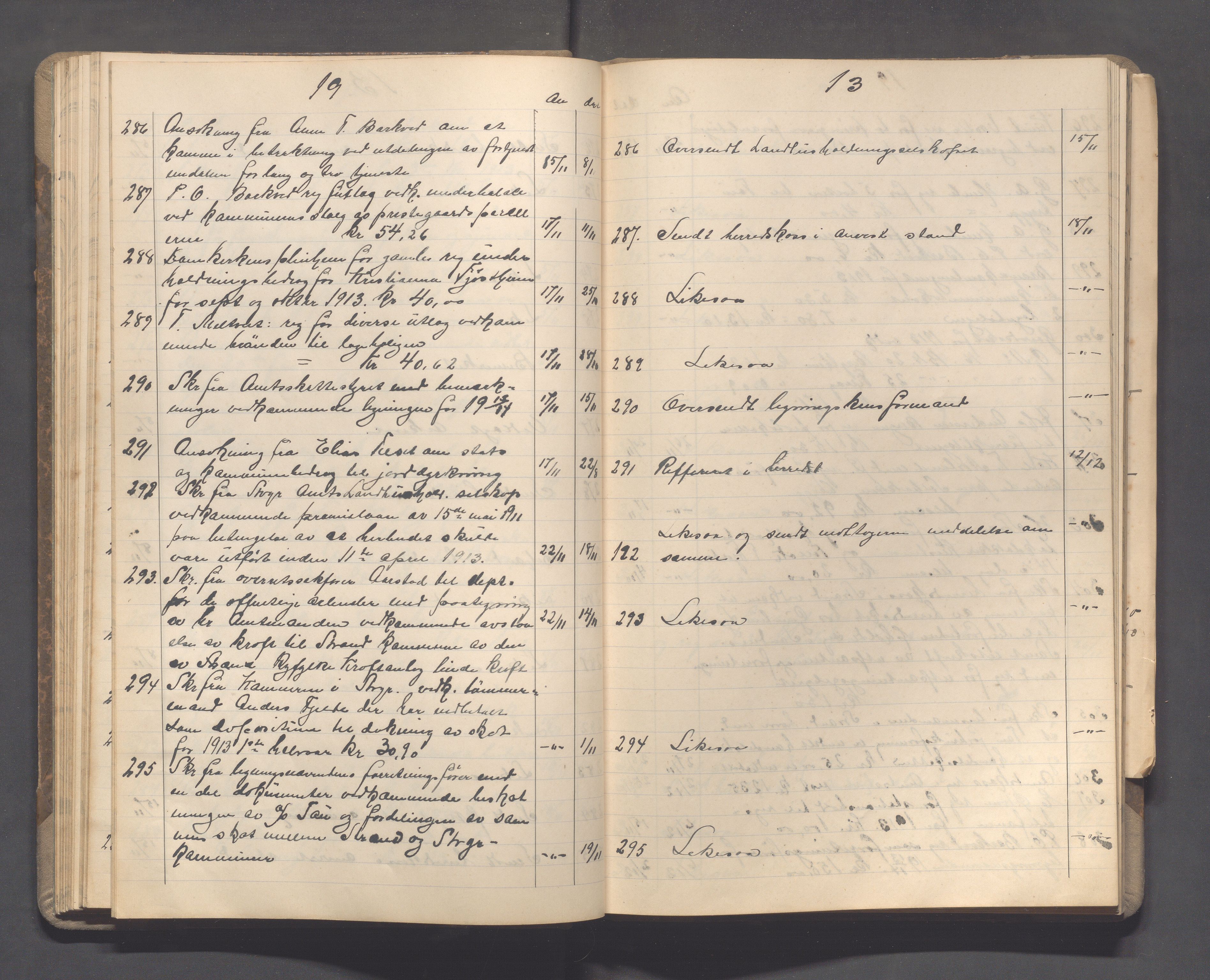 Strand kommune - Formannskapet/Rådmannskontoret, IKAR/A-104/C/Ca/L0003: Journal, 1911-1916, s. 49