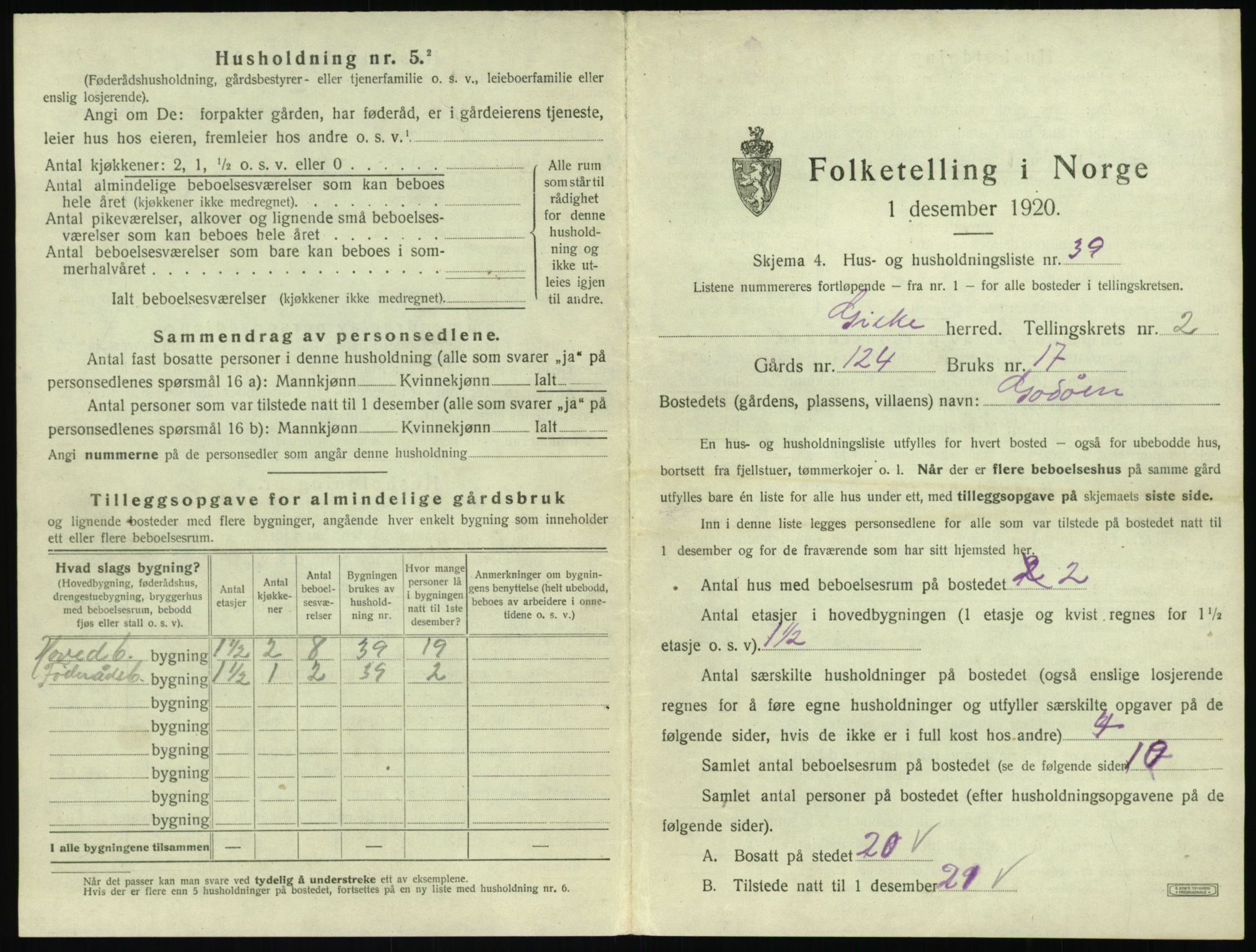 SAT, Folketelling 1920 for 1532 Giske herred, 1920, s. 148
