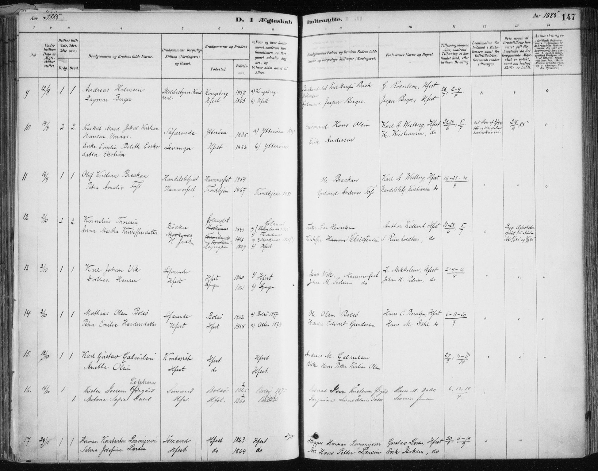 Hammerfest sokneprestkontor, SATØ/S-1347/H/Ha/L0008.kirke: Ministerialbok nr. 8, 1878-1889, s. 147