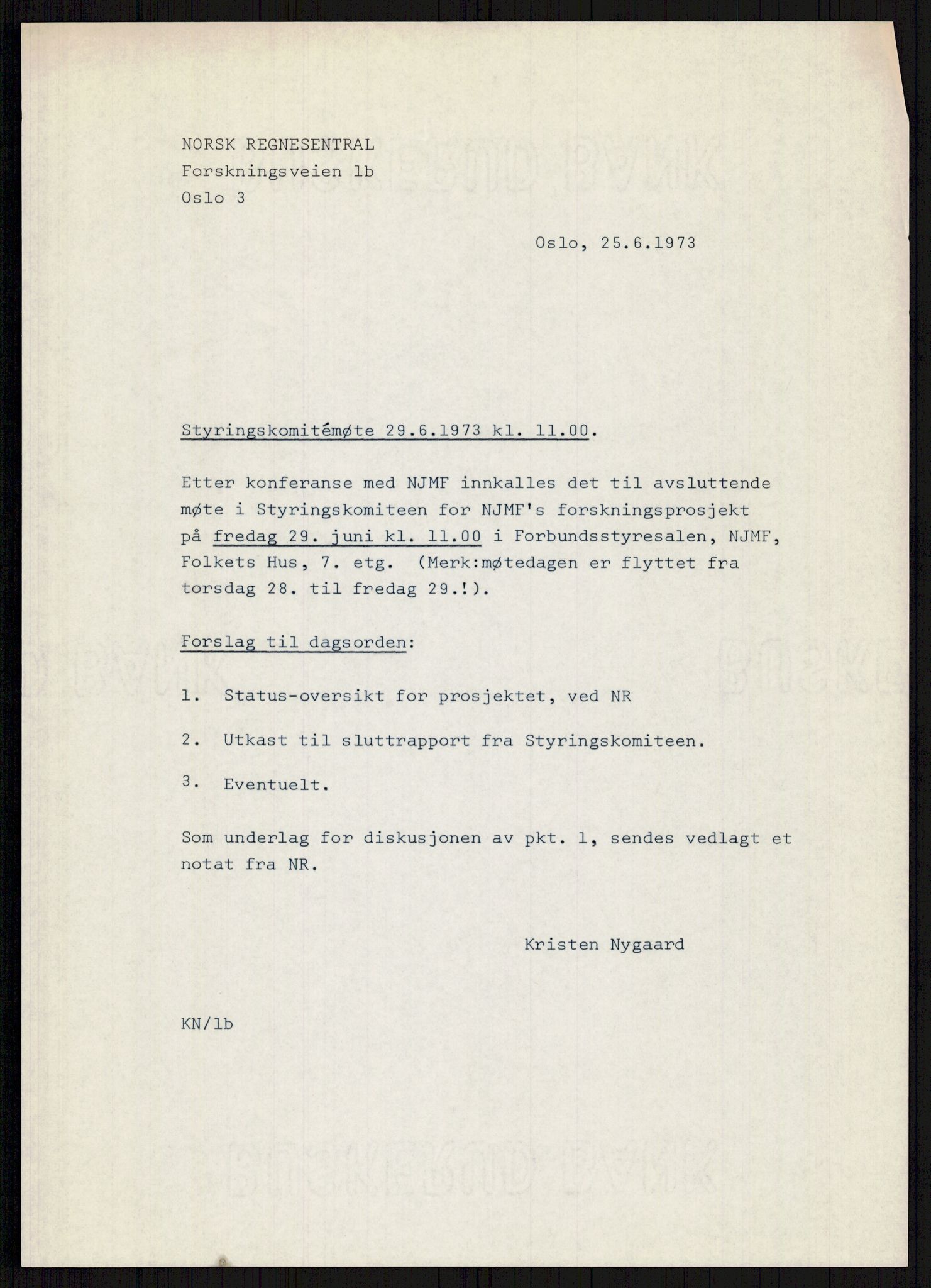 Nygaard, Kristen, AV/RA-PA-1398/F/Fi/L0009: Fagbevegelse, demokrati, Jern- og Metallprosjektet, 1970-2002, s. 533