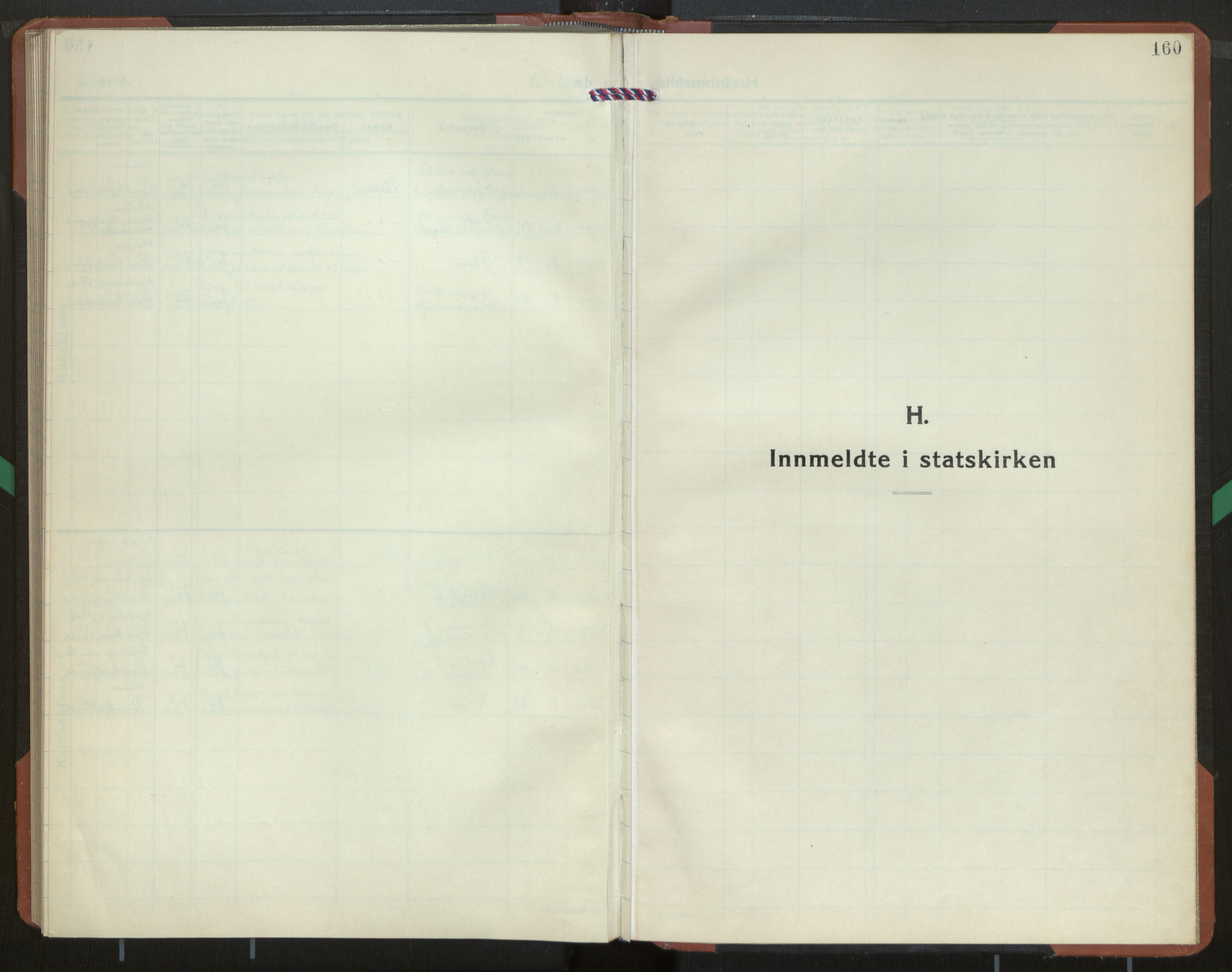 Kinn sokneprestembete, SAB/A-80801/H/Hab/Habb/L0001: Klokkerbok nr. B 1, 1939-1959, s. 160