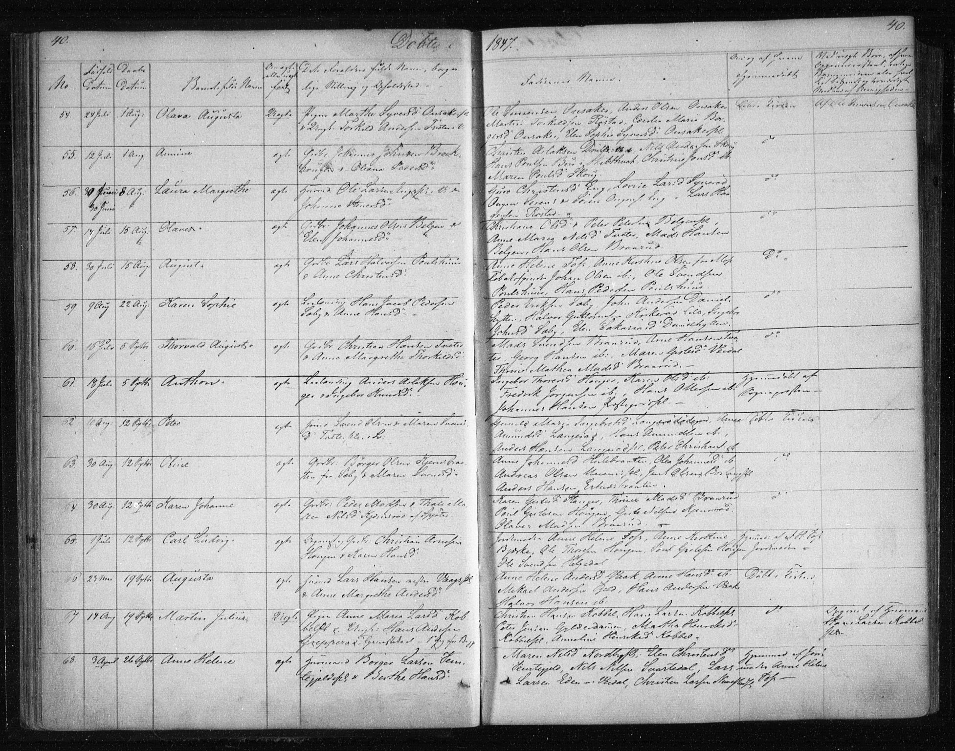 Våler prestekontor Kirkebøker, AV/SAO-A-11083/F/Fa/L0006: Ministerialbok nr. I 6, 1840-1861, s. 40