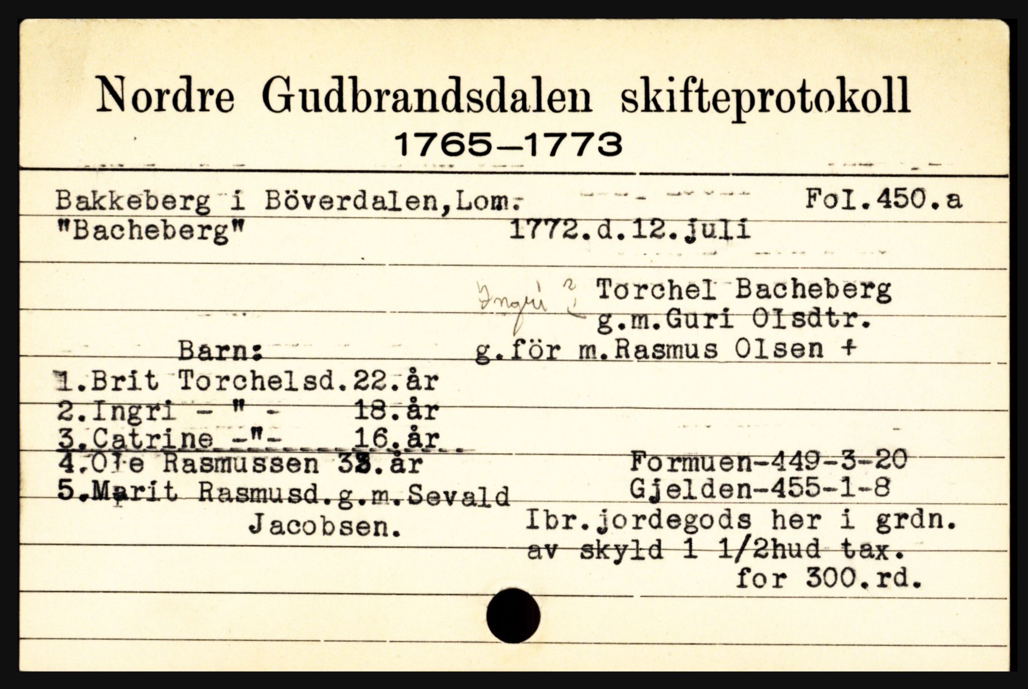 Nord-Gudbrandsdal tingrett, SAH/TING-002/J, 1658-1900, s. 441