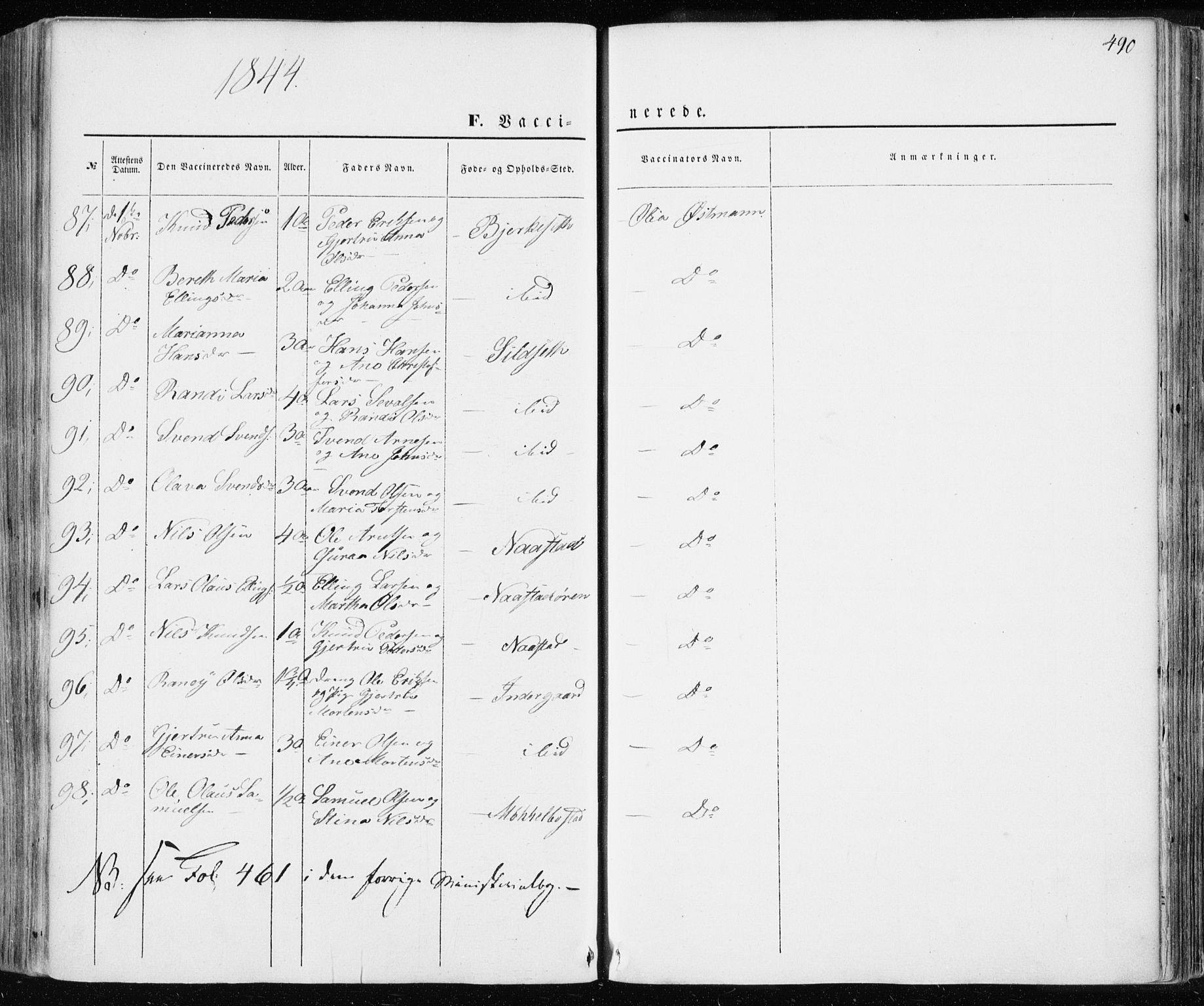 Ministerialprotokoller, klokkerbøker og fødselsregistre - Møre og Romsdal, SAT/A-1454/586/L0984: Ministerialbok nr. 586A10, 1844-1856, s. 490