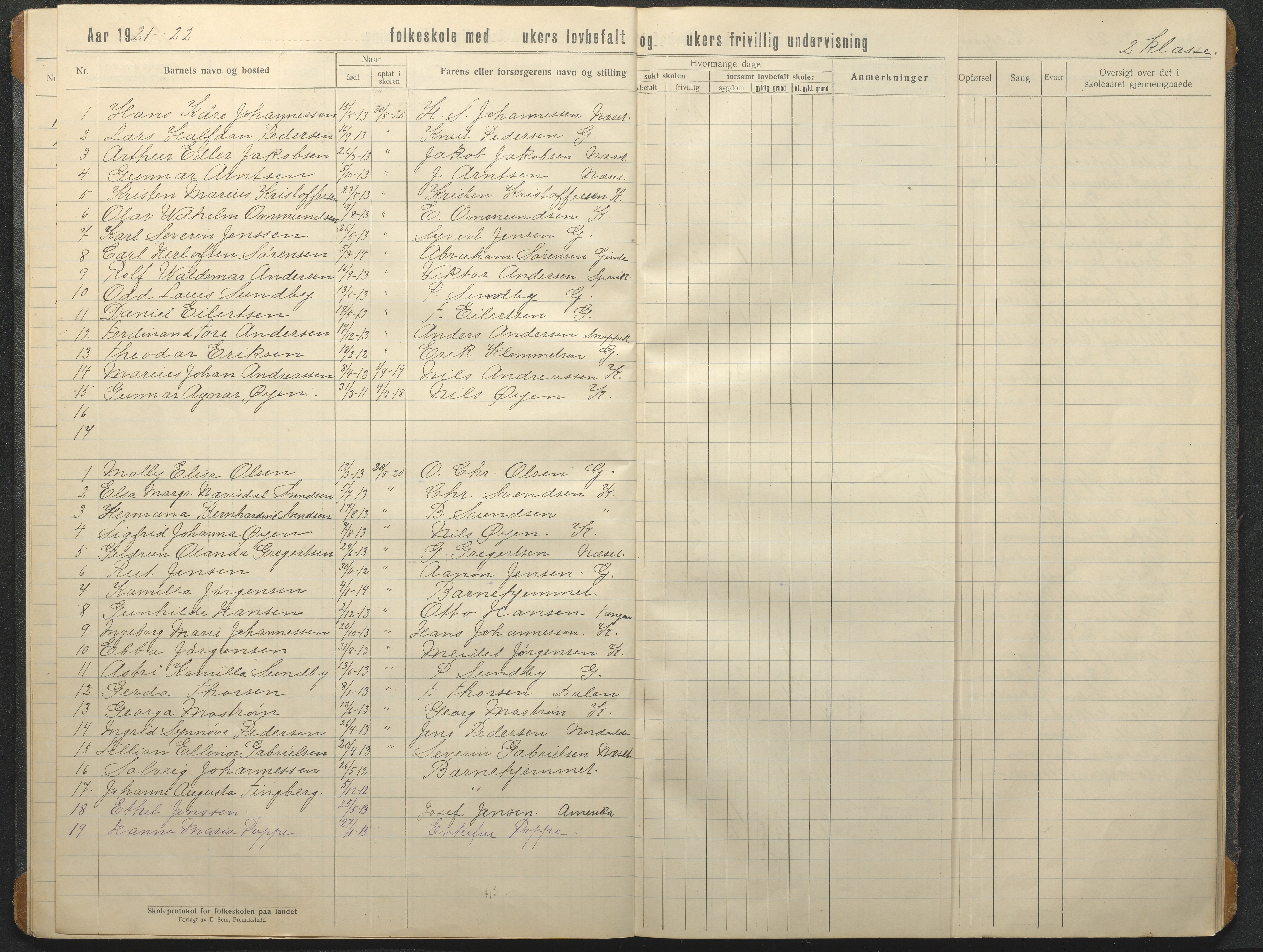 Hisøy kommune frem til 1991, AAKS/KA0922-PK/32/L0020: Skoleprotokoll, 1920-1931