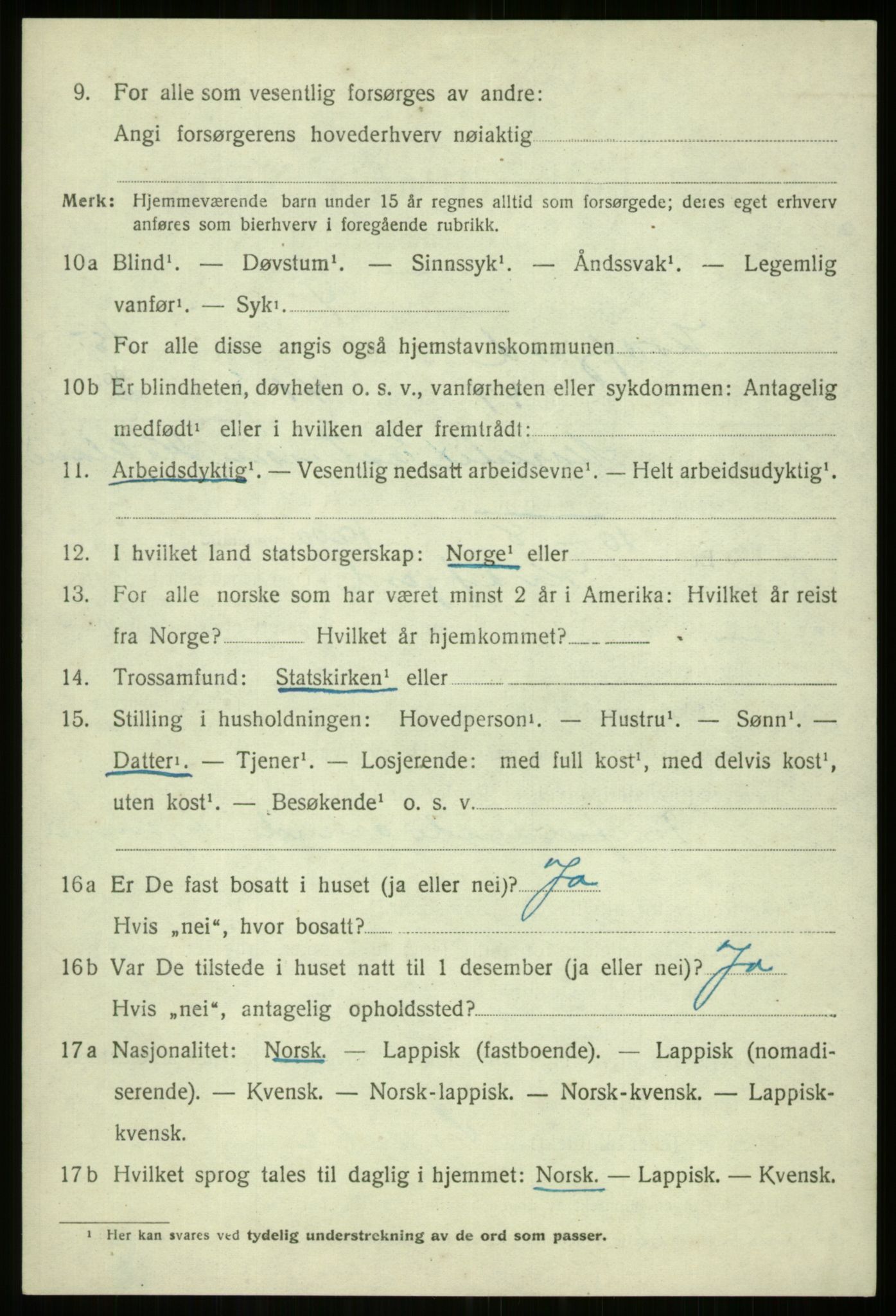 SATØ, Folketelling 1920 for 1911 Kvæfjord herred, 1920, s. 7474