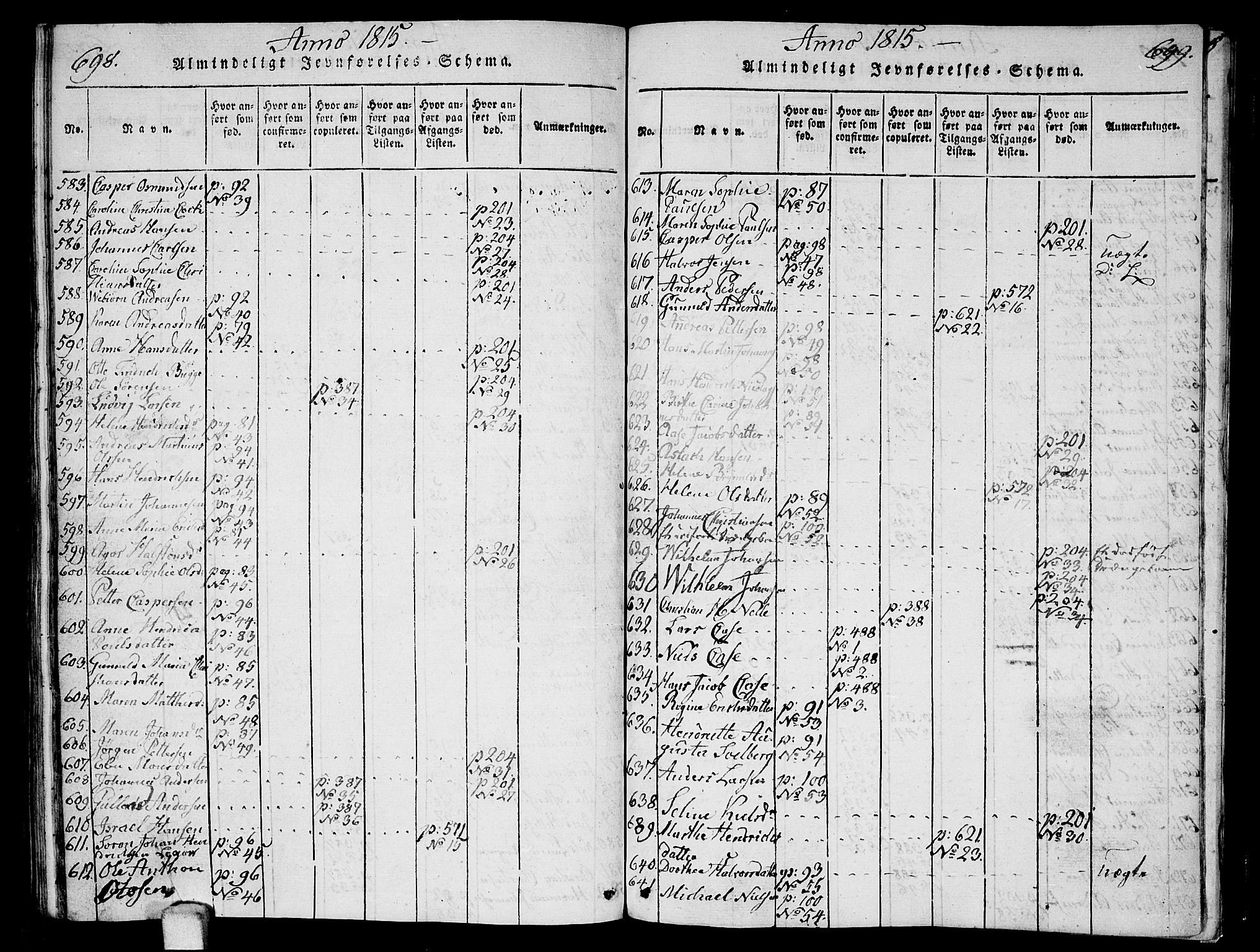 Ås prestekontor Kirkebøker, SAO/A-10894/F/Fa/L0003: Ministerialbok nr. I 3, 1814-1818, s. 698-699