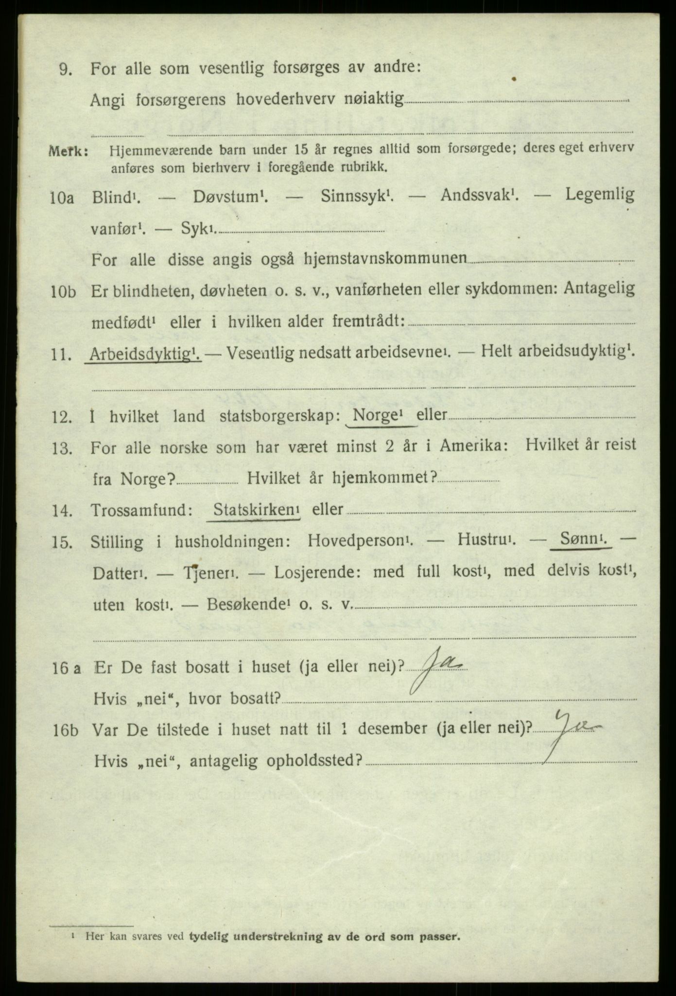 SAB, Folketelling 1920 for 1238 Kvam herred, 1920, s. 3446