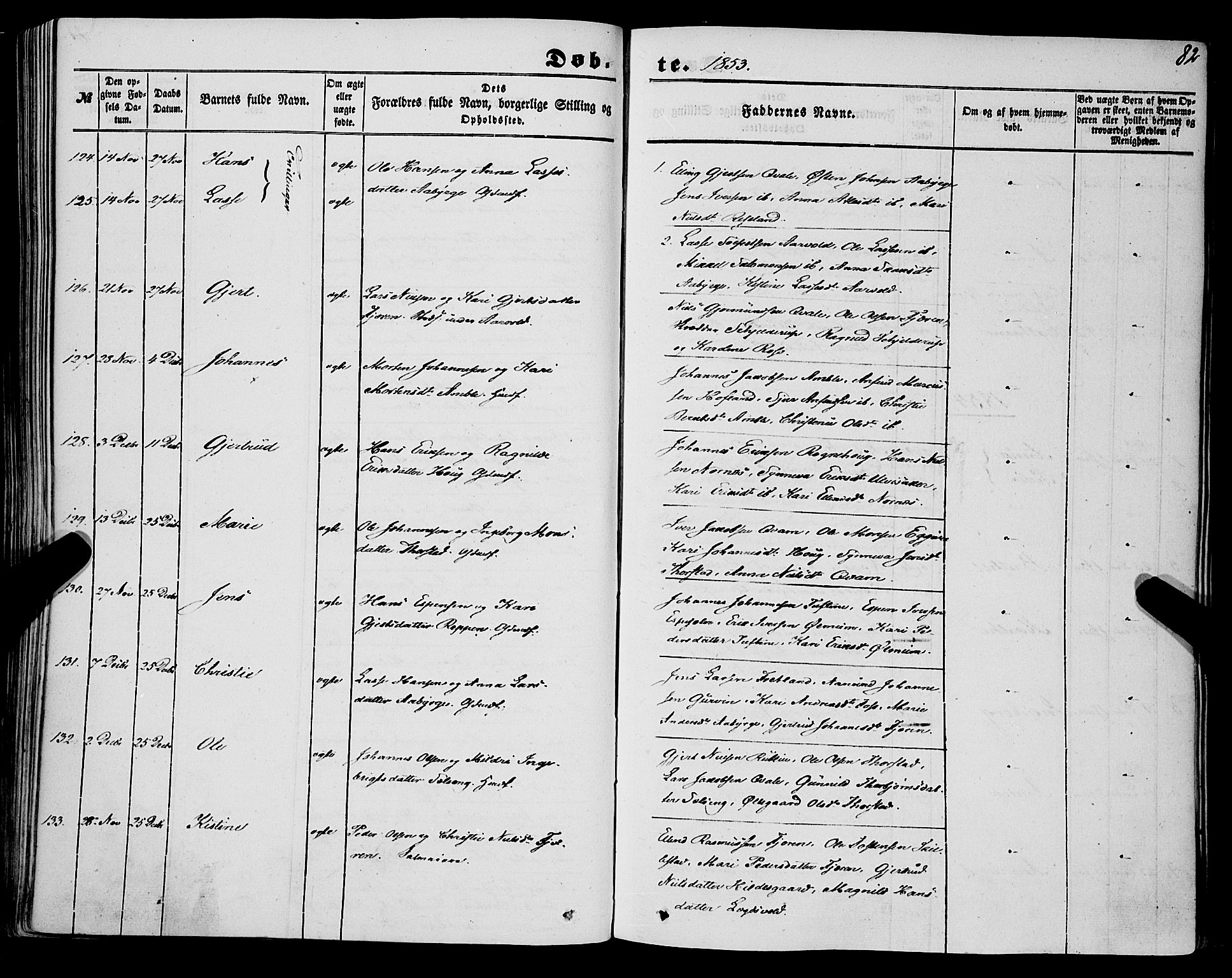 Sogndal sokneprestembete, AV/SAB-A-81301/H/Haa/Haaa/L0012I: Ministerialbok nr. A 12I, 1847-1859, s. 82