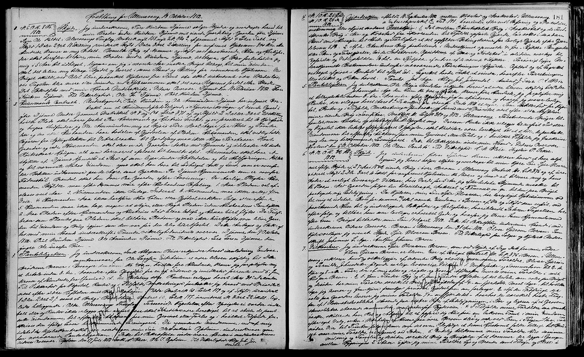 Hardanger og Voss sorenskriveri, SAB/A-2501/2/2B/2Be/L0010: Pantebok nr. II.B.e.10, 1880-1884, s. 181