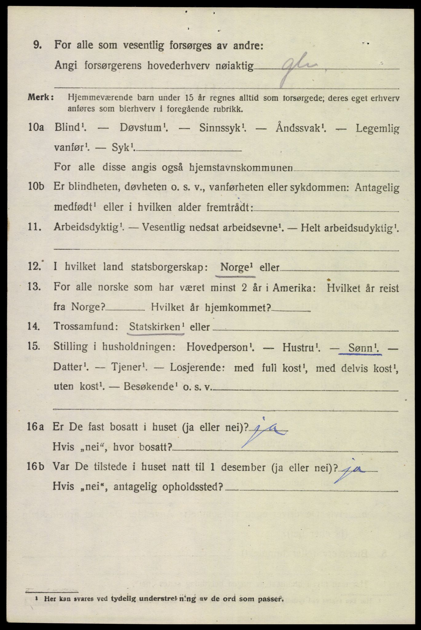 SAK, Folketelling 1920 for 0915 Dypvåg herred, 1920, s. 4670