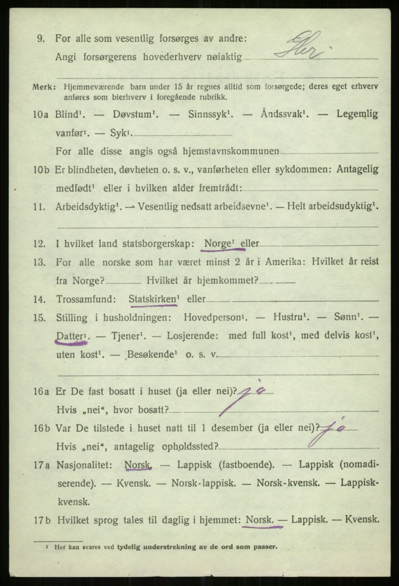 SATØ, Folketelling 1920 for 1935 Helgøy herred, 1920, s. 1594
