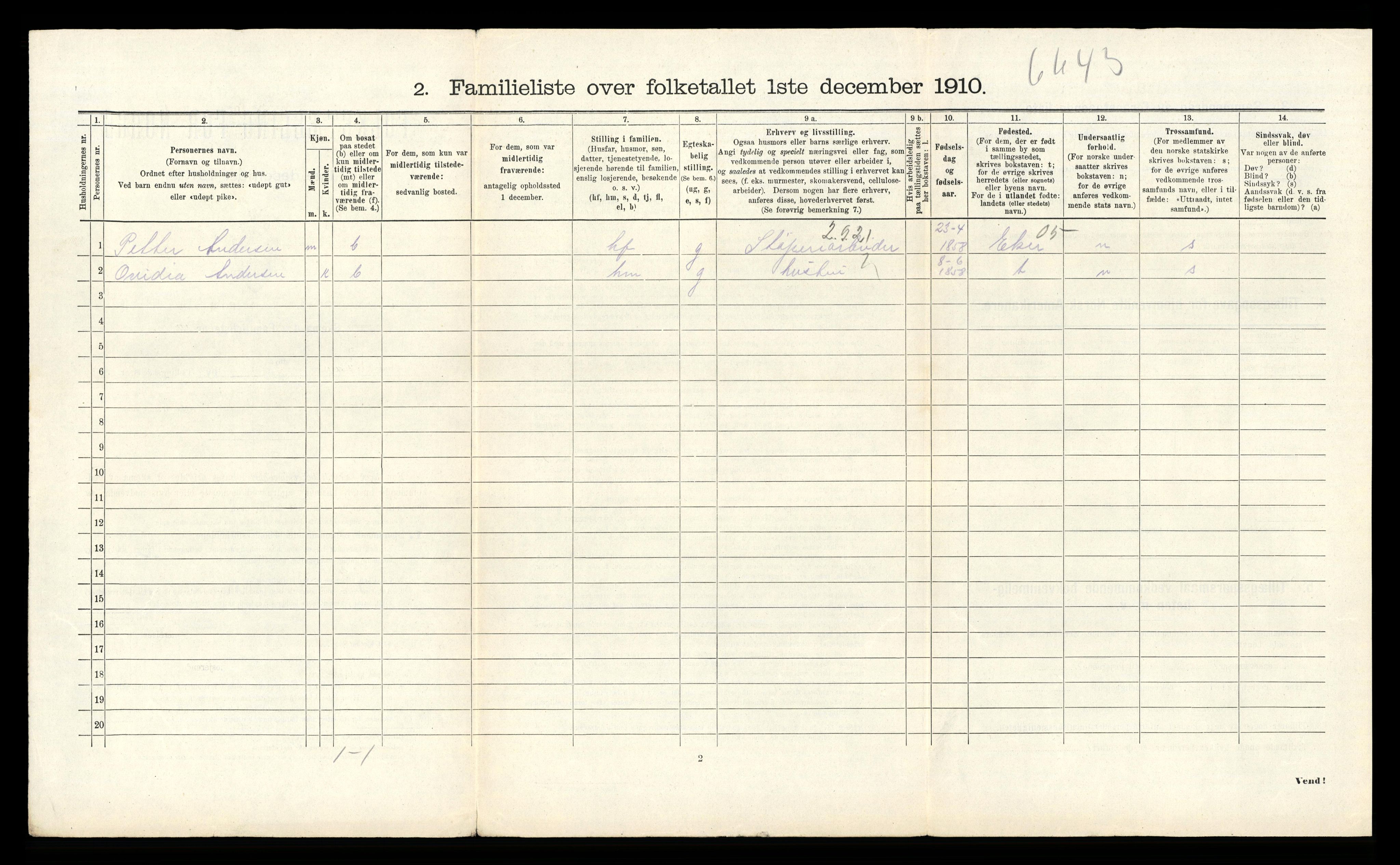 RA, Folketelling 1910 for 0602 Drammen kjøpstad, 1910, s. 16407