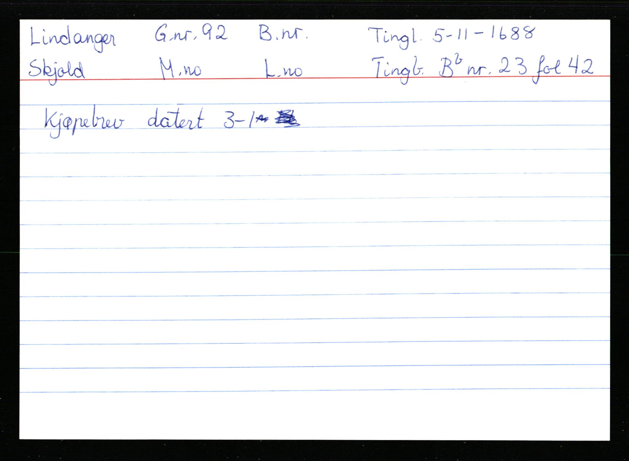 Statsarkivet i Stavanger, AV/SAST-A-101971/03/Y/Ym/L0035: Åstedskort sortert etter gårdsnavn: Leiranger - Lindanger, 1600-1950, s. 689