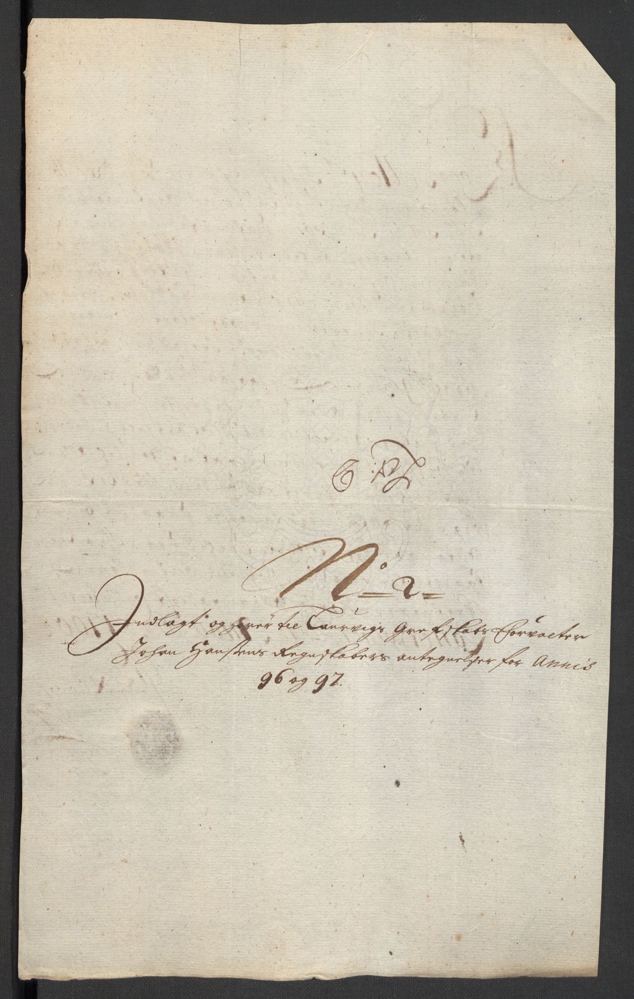 Rentekammeret inntil 1814, Reviderte regnskaper, Fogderegnskap, AV/RA-EA-4092/R33/L1975: Fogderegnskap Larvik grevskap, 1696-1697, s. 247