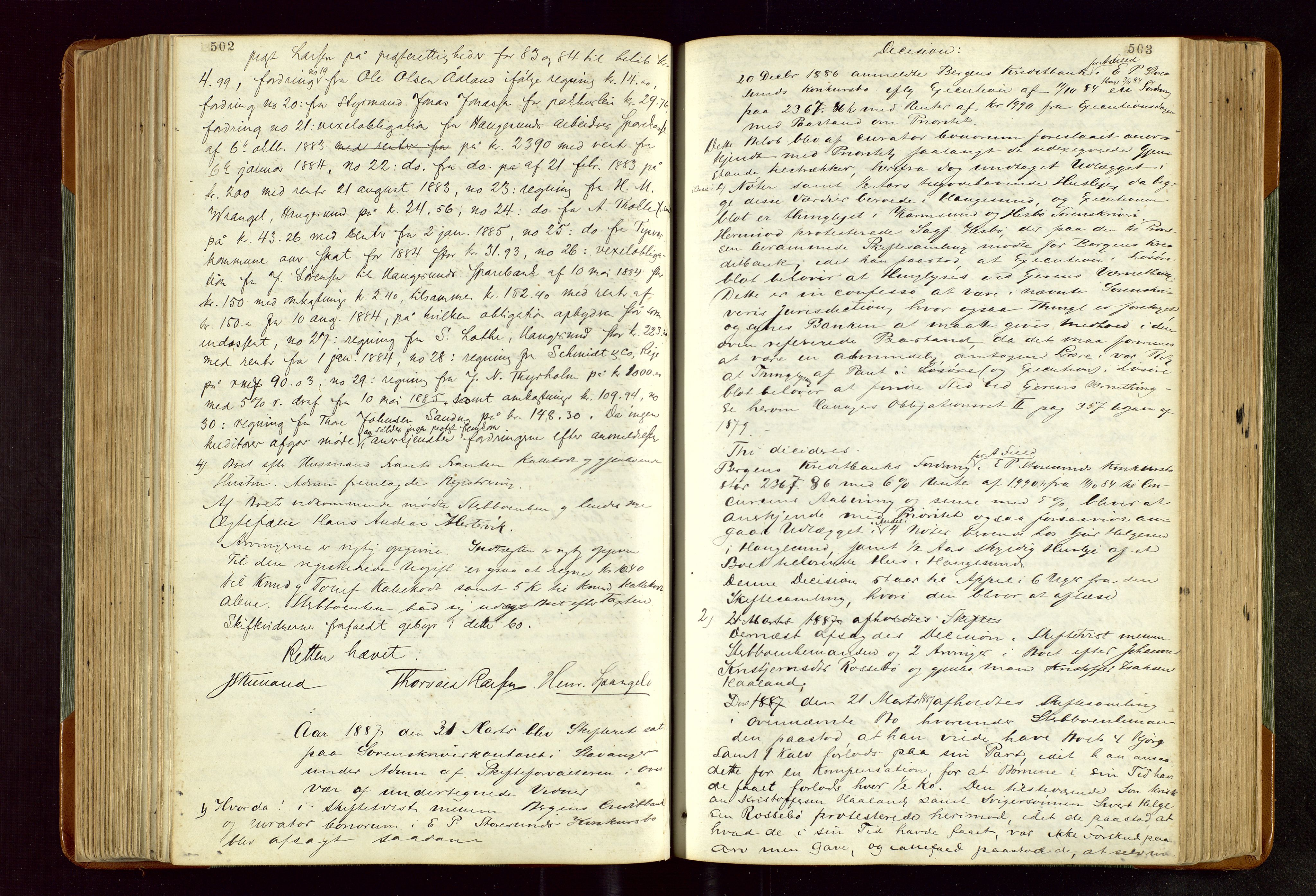 Karmsund sorenskriveri, AV/SAST-A-100311/01/IV/IVDBA/L0005: SKIFTEPROTOKOLL SKJOLD,TORVESTAD, TYSVÆR, 1877-1895, s. 502-503