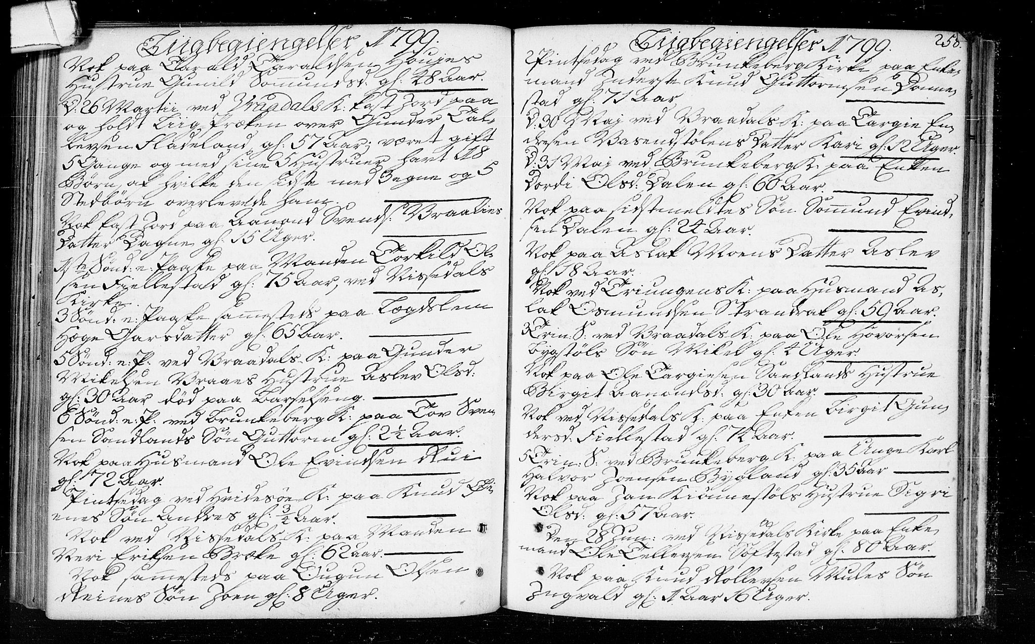 Kviteseid kirkebøker, SAKO/A-276/F/Fa/L0003: Ministerialbok nr. I 3, 1787-1799, s. 258