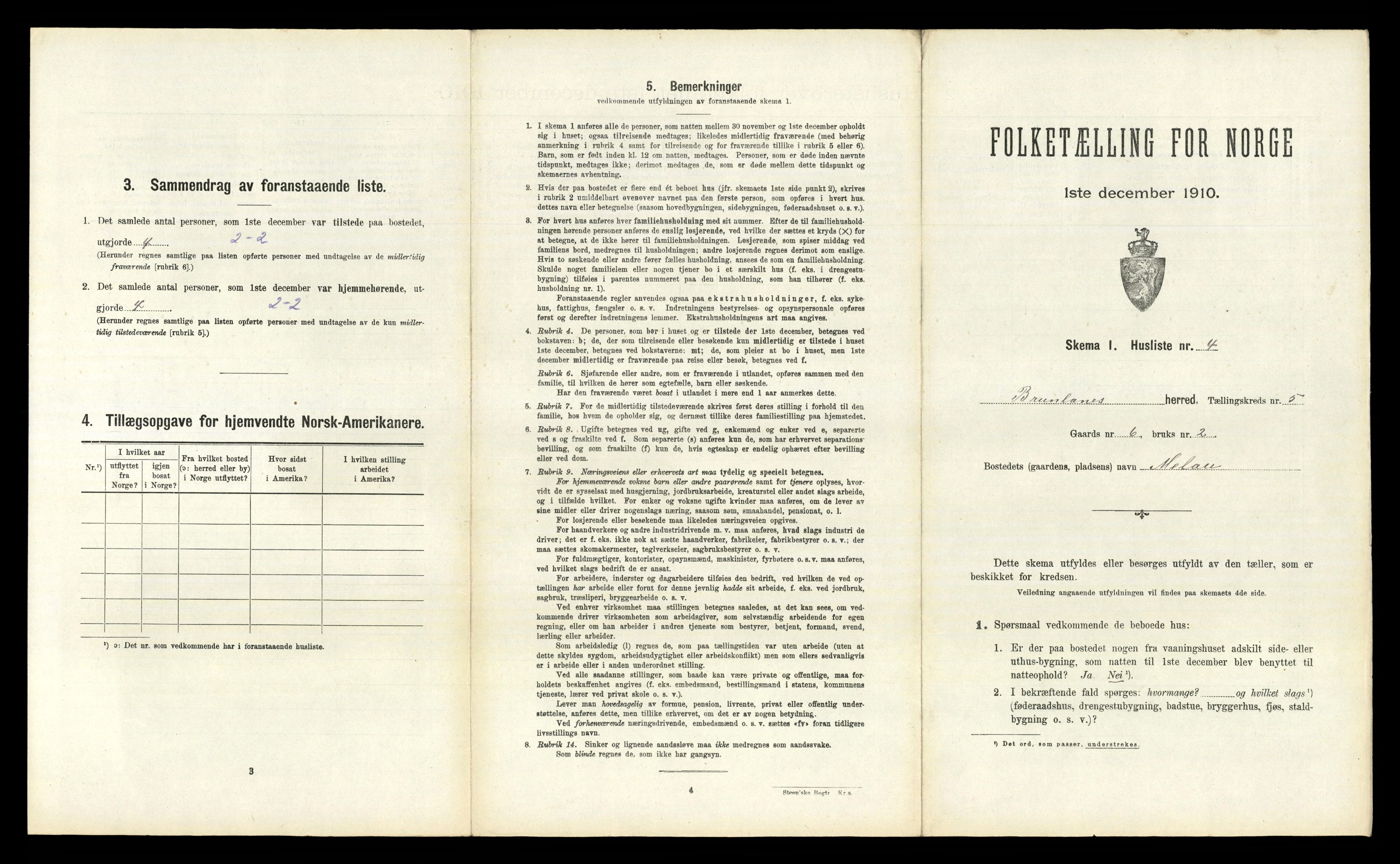 RA, Folketelling 1910 for 0726 Brunlanes herred, 1910, s. 699