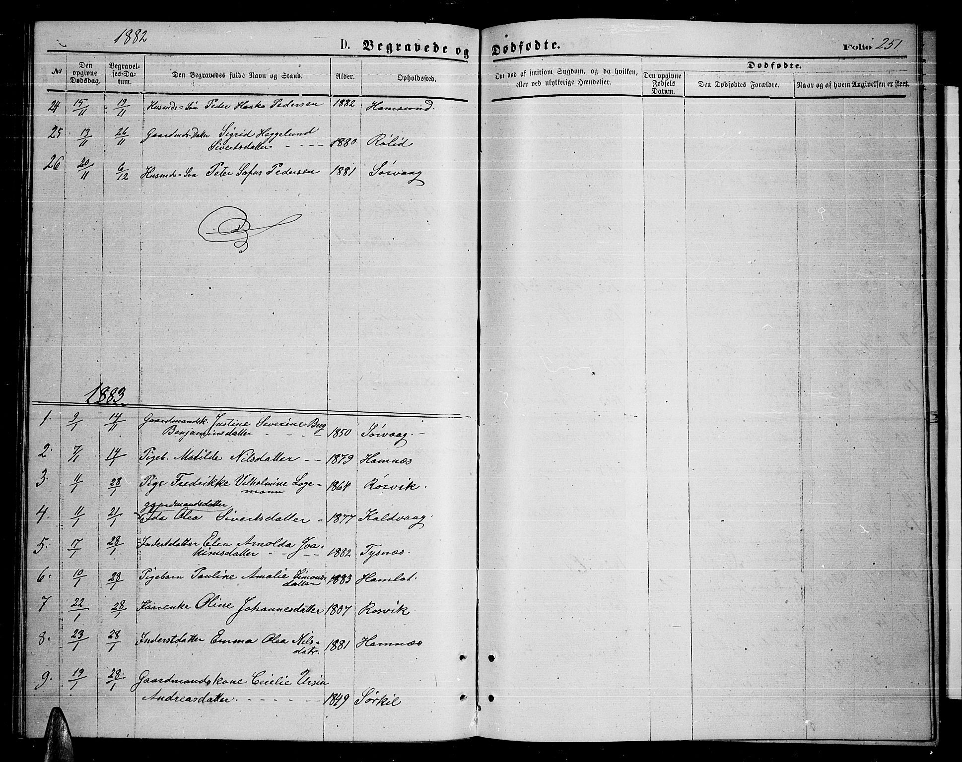 Ministerialprotokoller, klokkerbøker og fødselsregistre - Nordland, AV/SAT-A-1459/859/L0858: Klokkerbok nr. 859C04, 1873-1886, s. 251