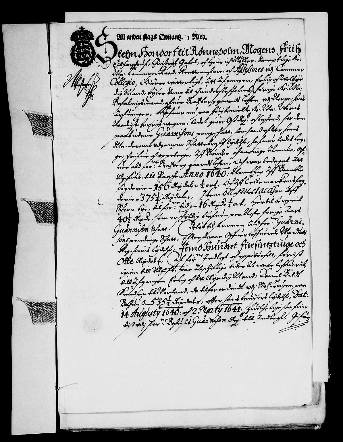 Rentekammeret inntil 1814, Reviderte regnskaper, Lensregnskaper, AV/RA-EA-5023/R/Rb/Rbp/L0024: Bratsberg len, 1639-1641