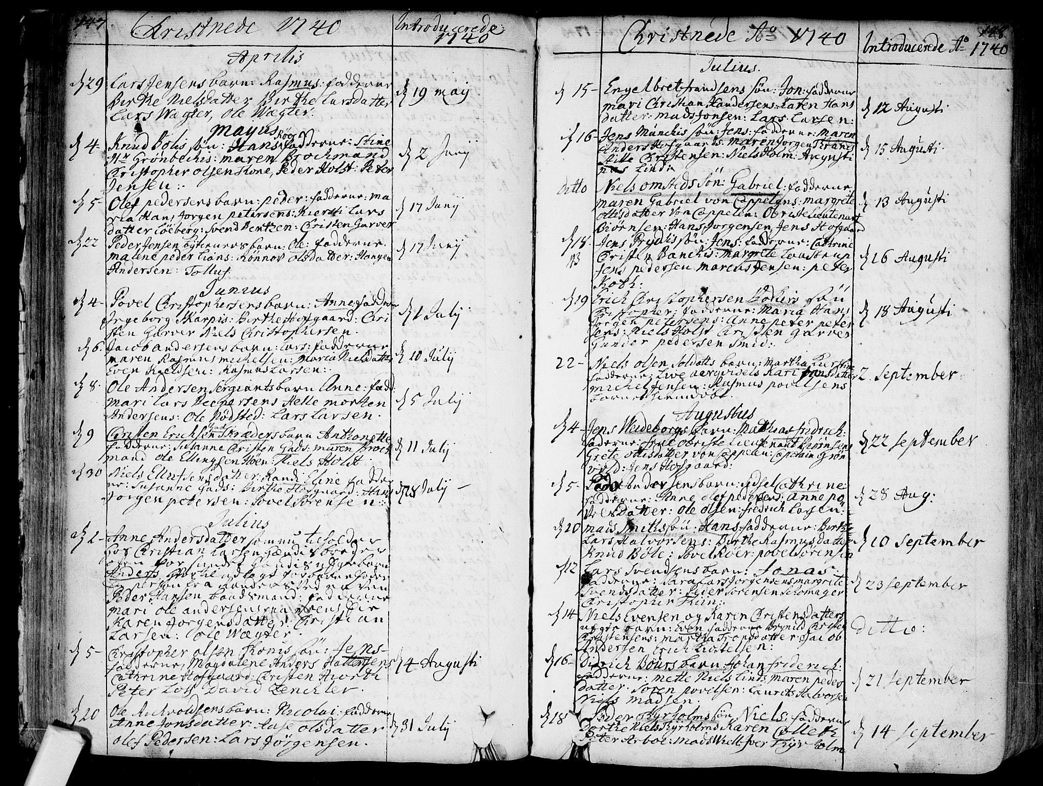 Bragernes kirkebøker, SAKO/A-6/F/Fa/L0004: Ministerialbok nr. I 4, 1734-1759, s. 147-148