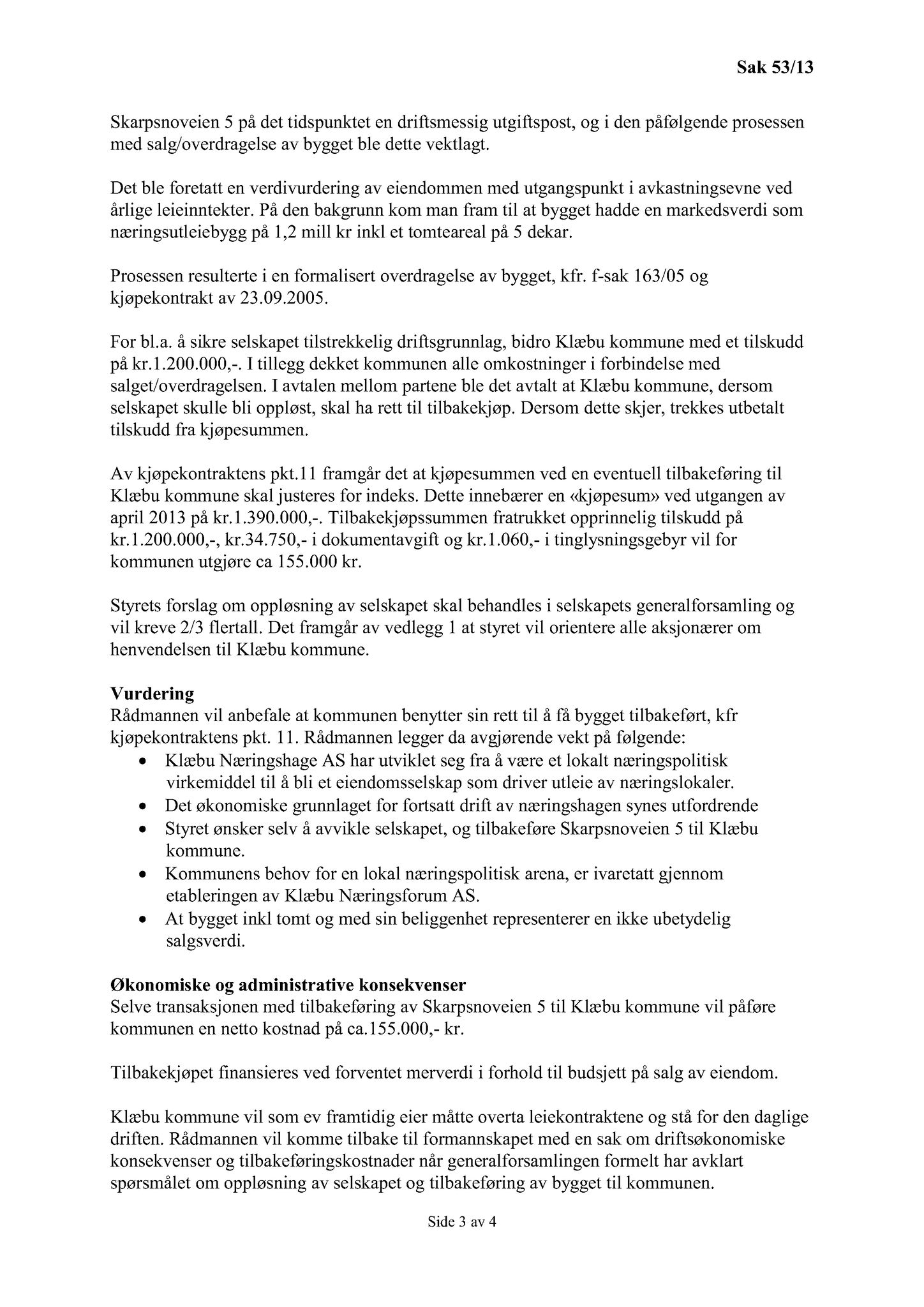 Klæbu Kommune, TRKO/KK/02-FS/L006: Formannsskapet - Møtedokumenter, 2013, s. 1235