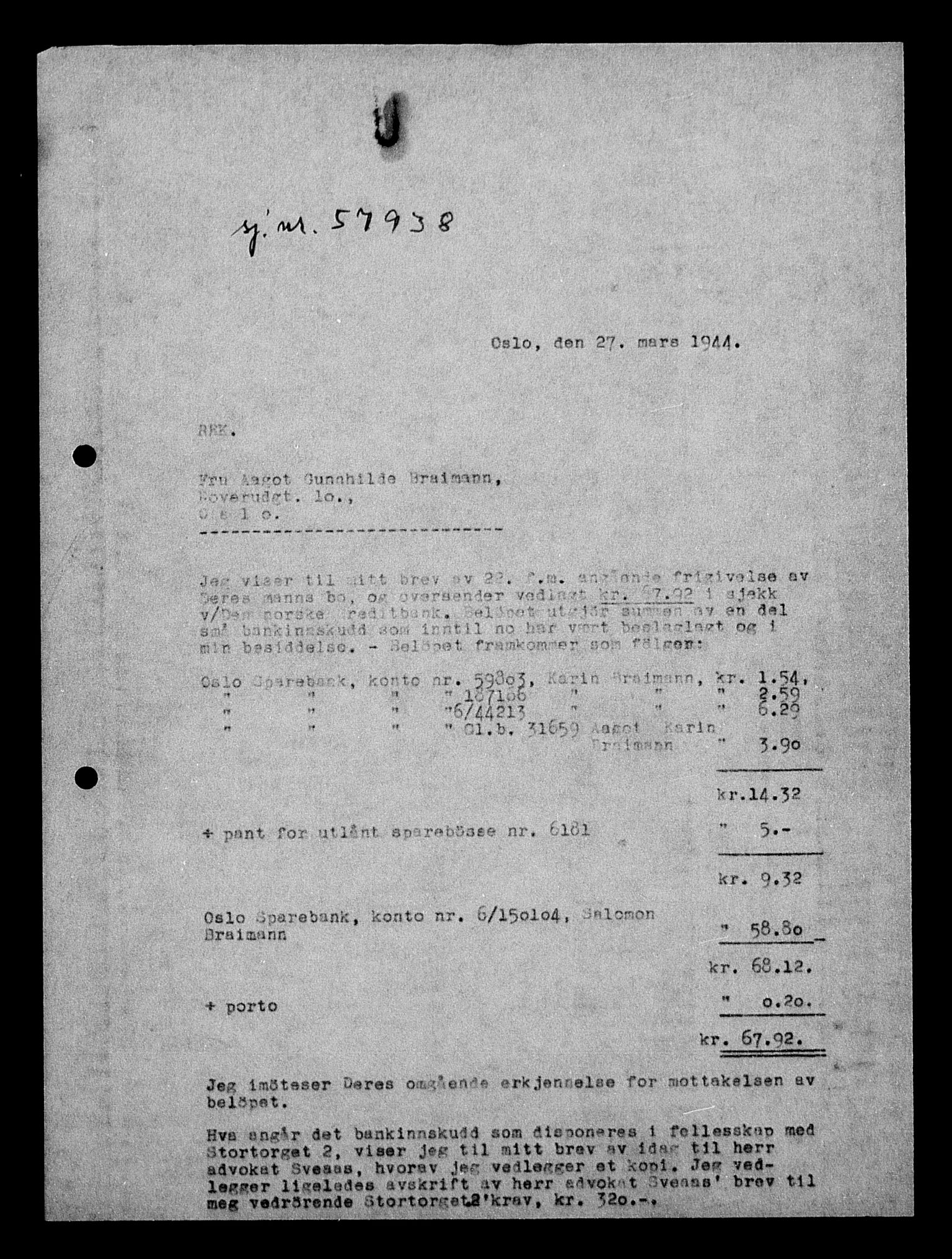 Justisdepartementet, Tilbakeføringskontoret for inndratte formuer, RA/S-1564/H/Hc/Hcc/L0927: --, 1945-1947, s. 442