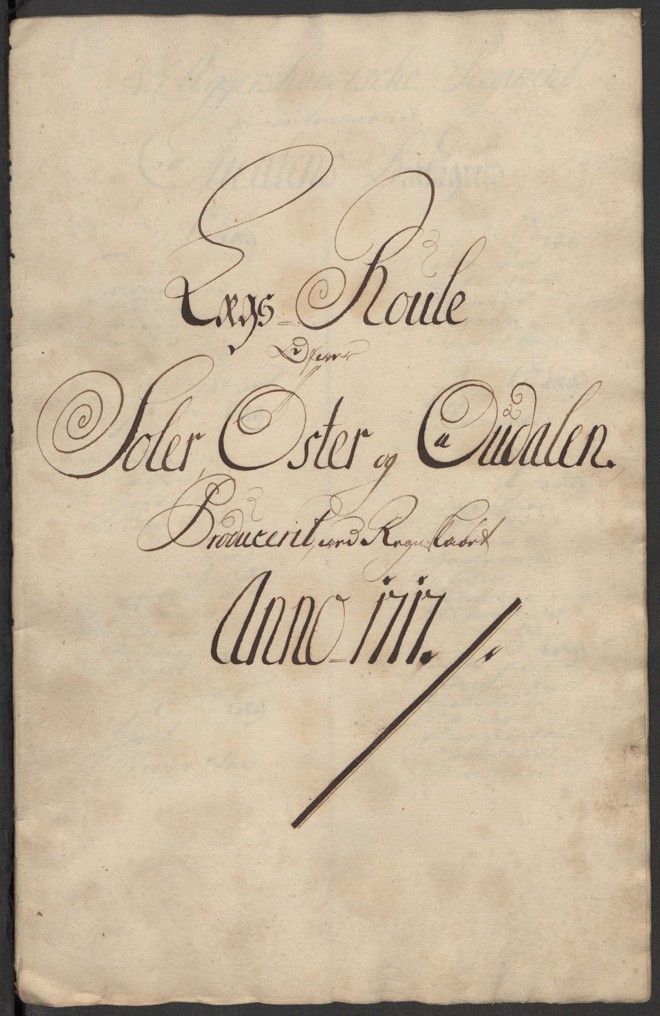 Rentekammeret inntil 1814, Reviderte regnskaper, Fogderegnskap, AV/RA-EA-4092/R13/L0856: Fogderegnskap Solør, Odal og Østerdal, 1717, s. 133