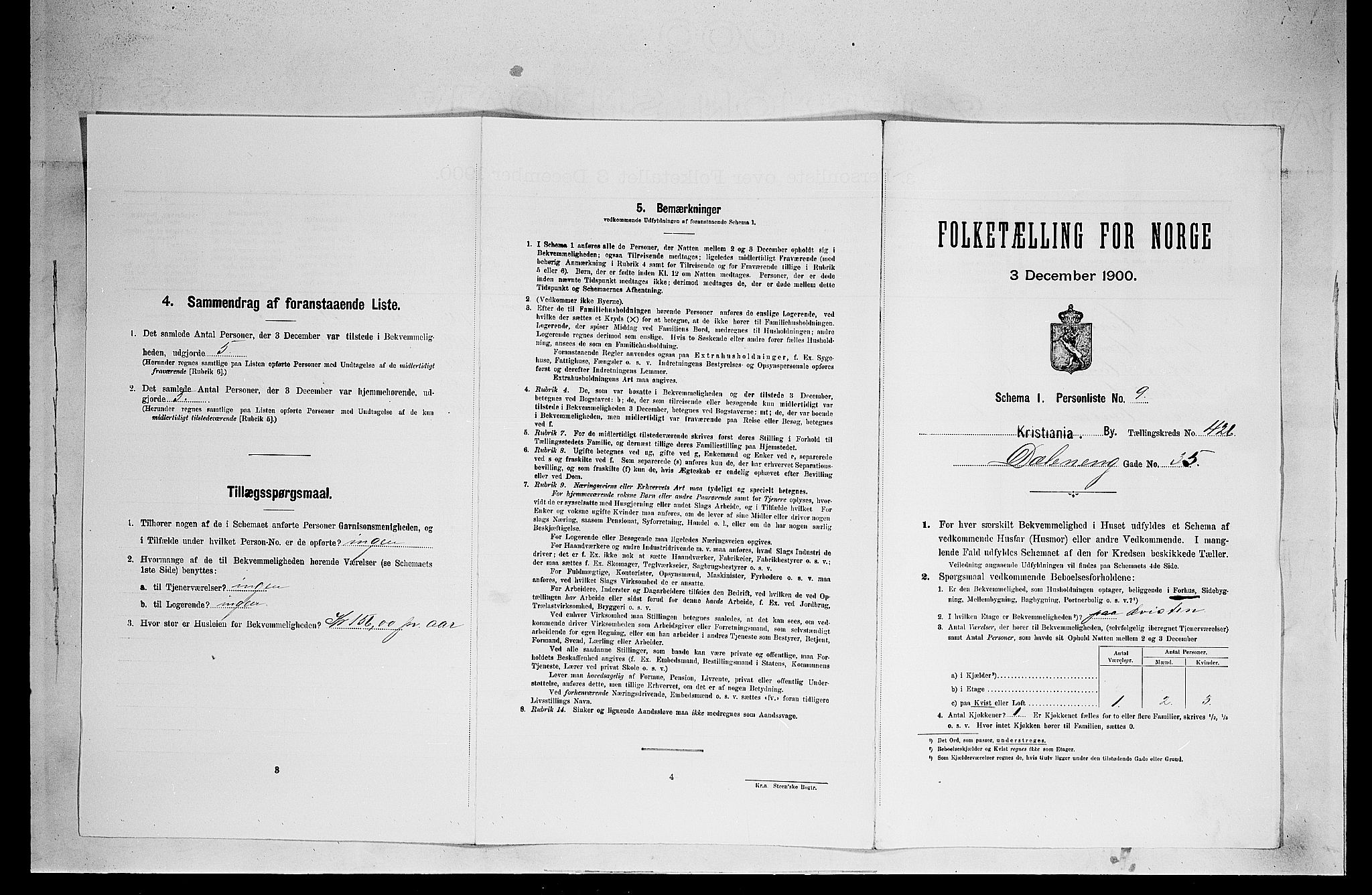 SAO, Folketelling 1900 for 0301 Kristiania kjøpstad, 1900, s. 17518