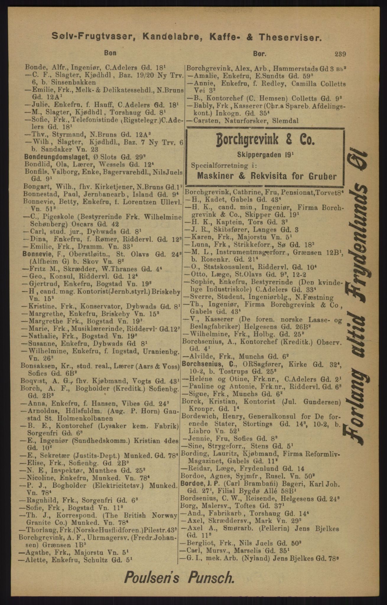 Kristiania/Oslo adressebok, PUBL/-, 1905, s. 239