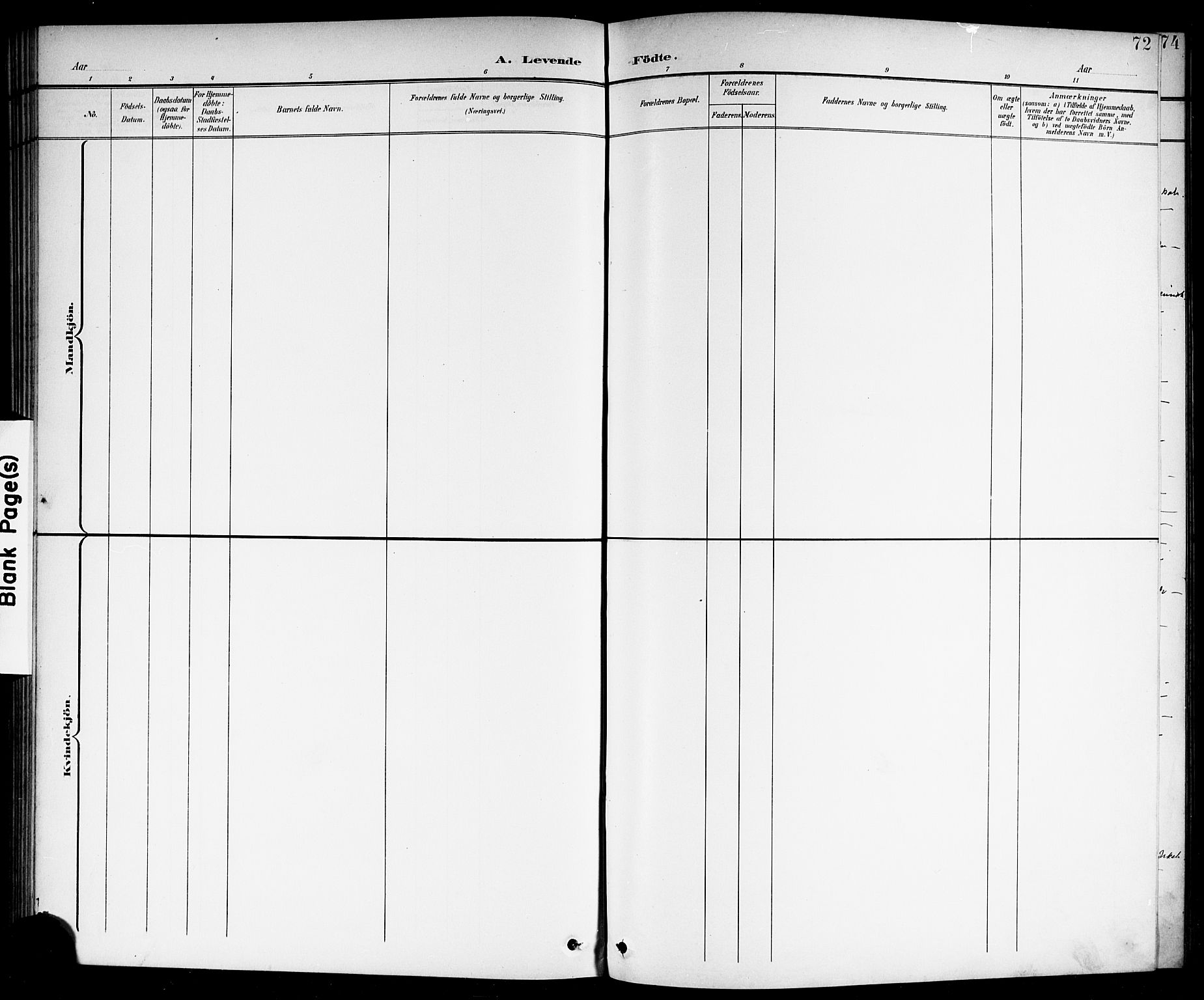 Botne kirkebøker, AV/SAKO-A-340/G/Ga/L0004: Klokkerbok nr. I 4, 1899-1915, s. 72