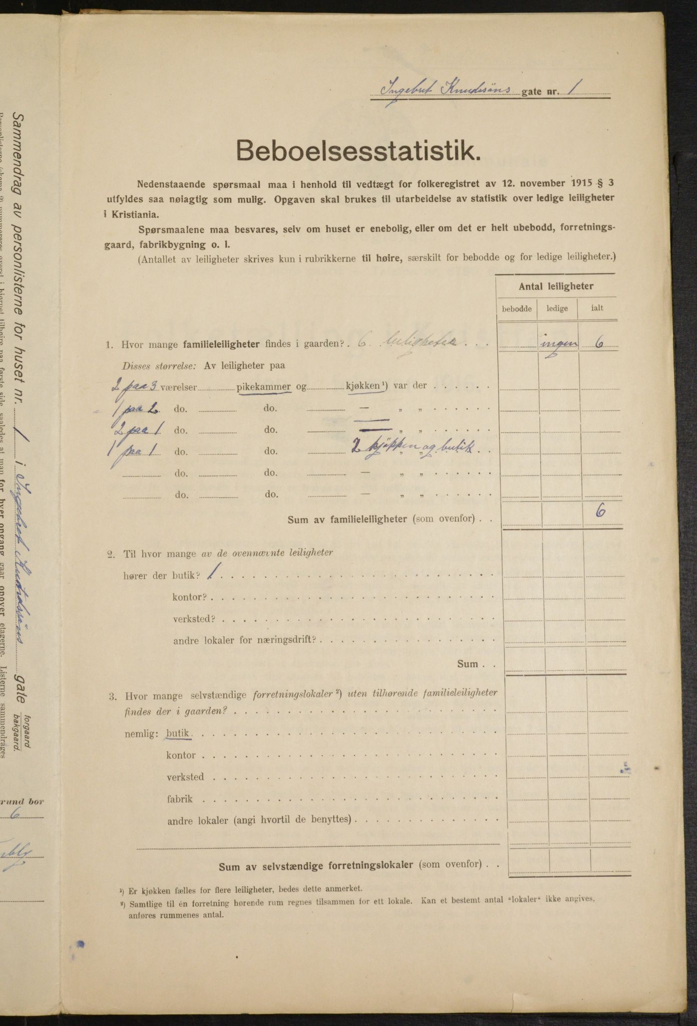 OBA, Kommunal folketelling 1.2.1916 for Kristiania, 1916, s. 44764