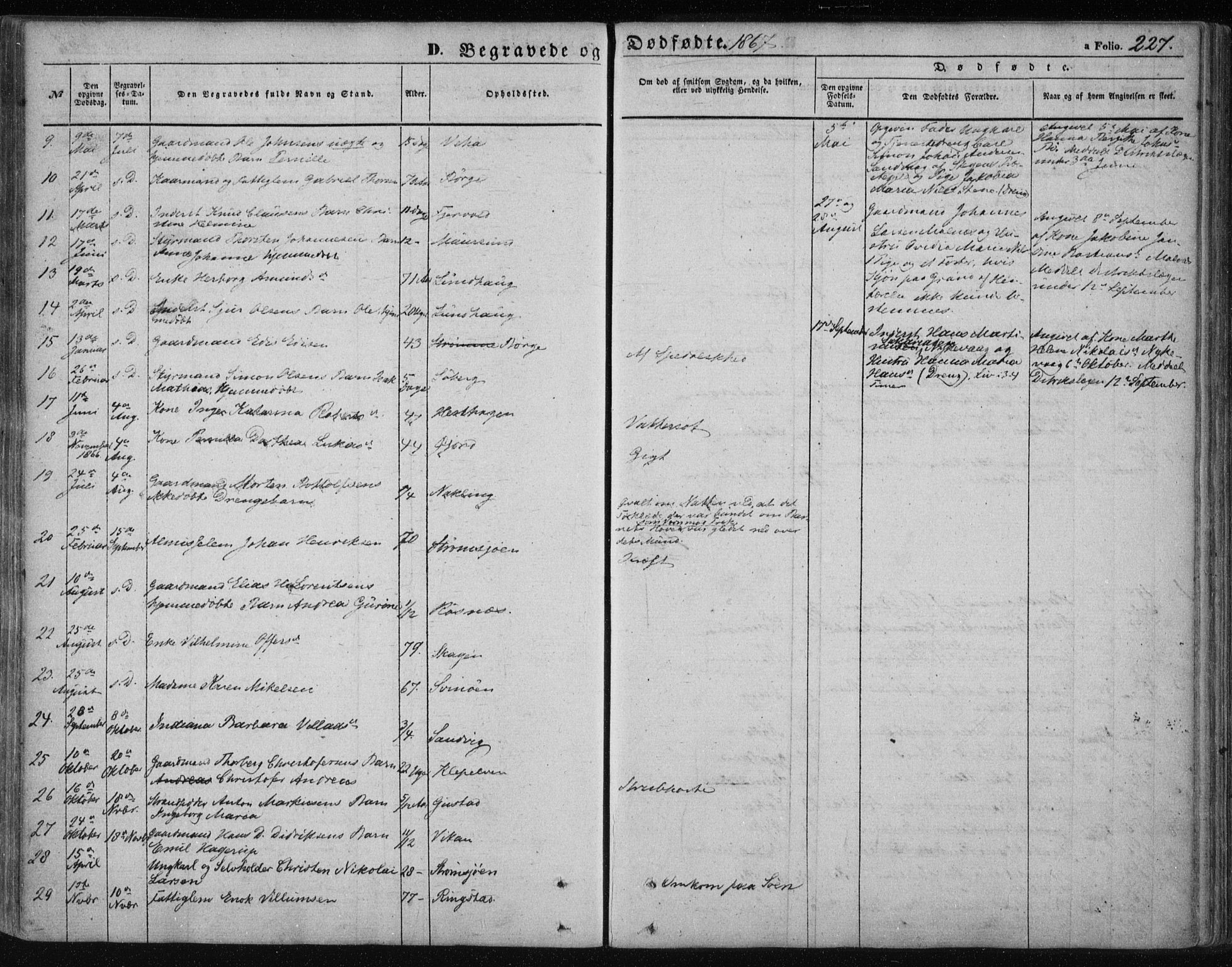 Ministerialprotokoller, klokkerbøker og fødselsregistre - Nordland, SAT/A-1459/891/L1300: Ministerialbok nr. 891A05, 1856-1870, s. 227