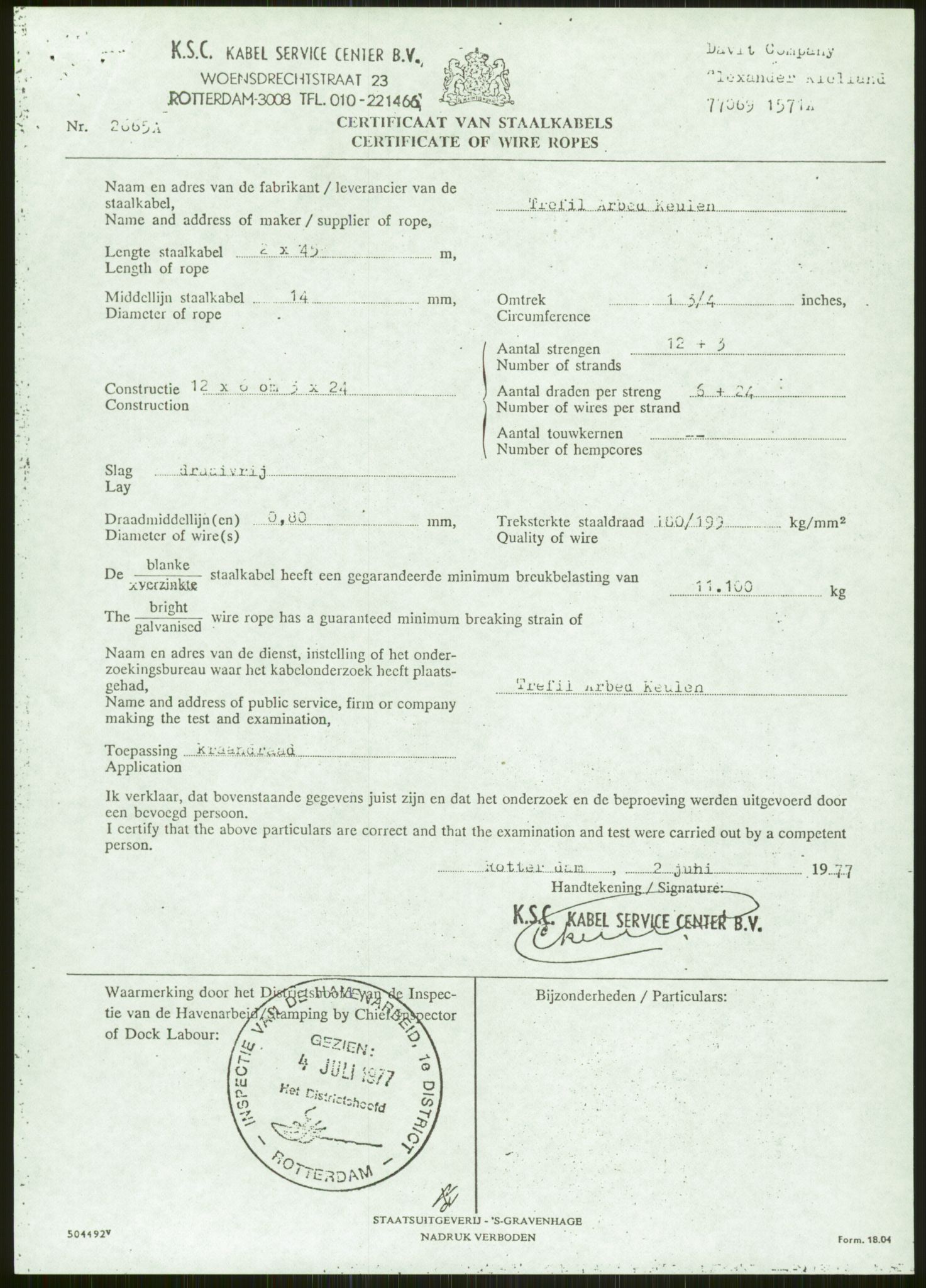 Justisdepartementet, Granskningskommisjonen ved Alexander Kielland-ulykken 27.3.1980, AV/RA-S-1165/D/L0006: A Alexander L. Kielland (Doku.liste + A3-A6, A11-A13, A18-A20-A21, A23, A31 av 31)/Dykkerjournaler, 1980-1981, s. 20