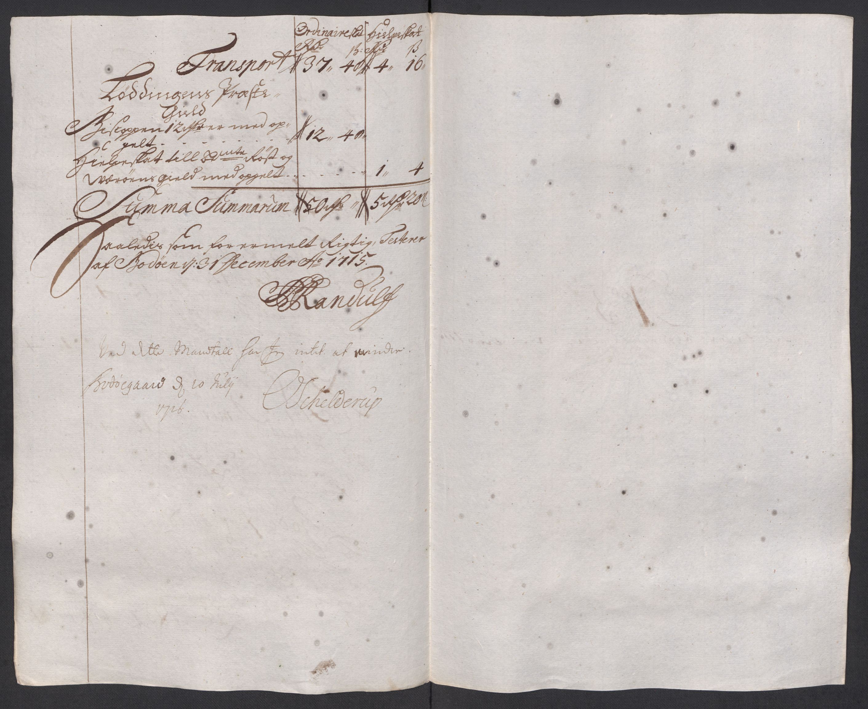Rentekammeret inntil 1814, Reviderte regnskaper, Fogderegnskap, RA/EA-4092/R66/L4585: Fogderegnskap Salten, 1715, s. 76